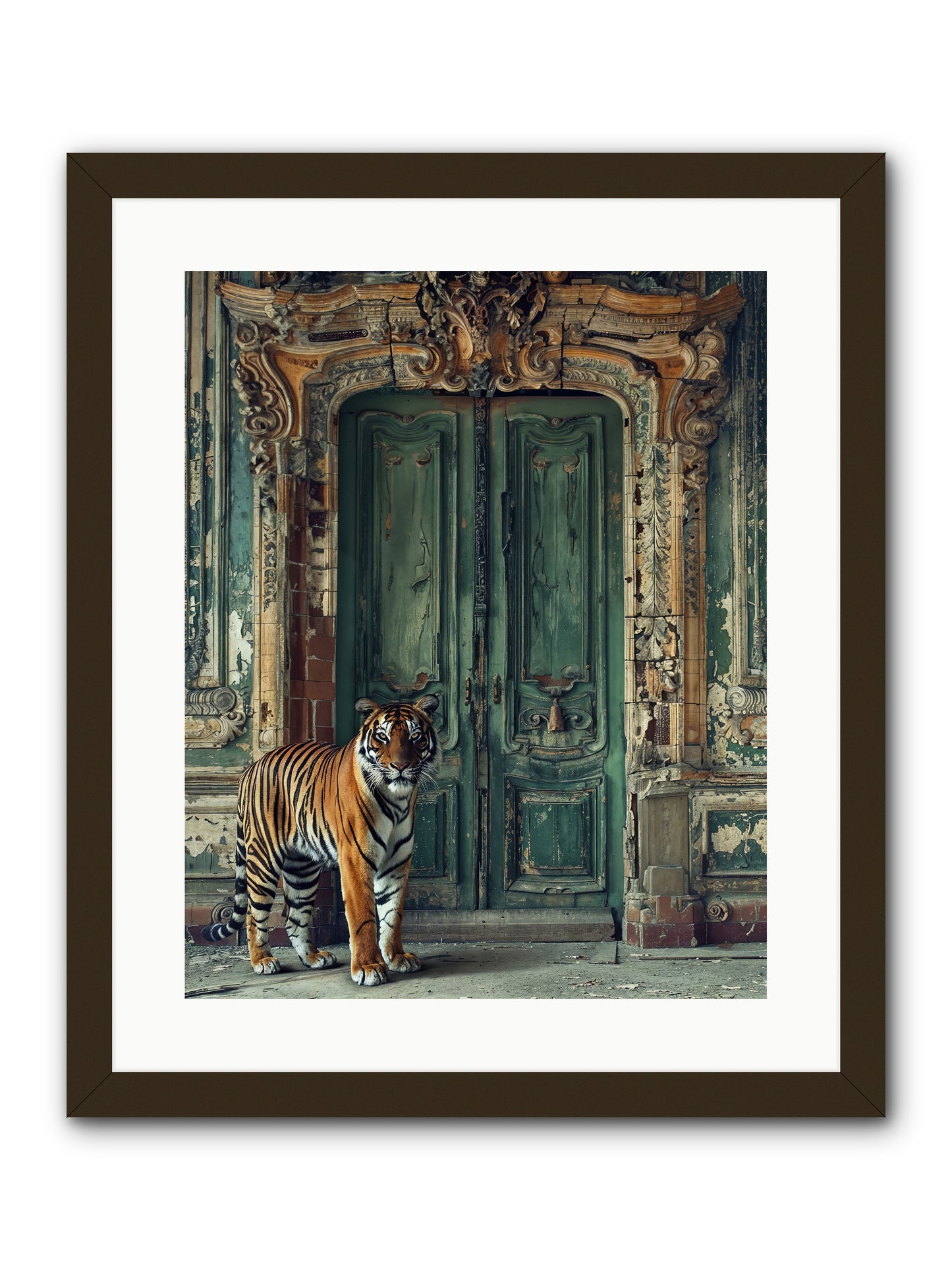 Keeper Of The Peridot Gates -- Framed Print - Black 16x20