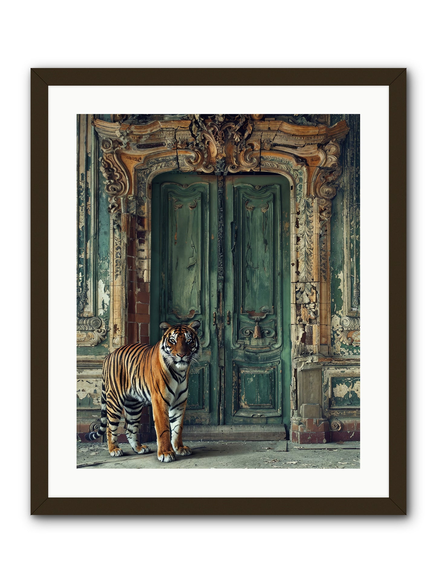 Keeper Of The Peridot Gates -- Framed Print - Black 20x25