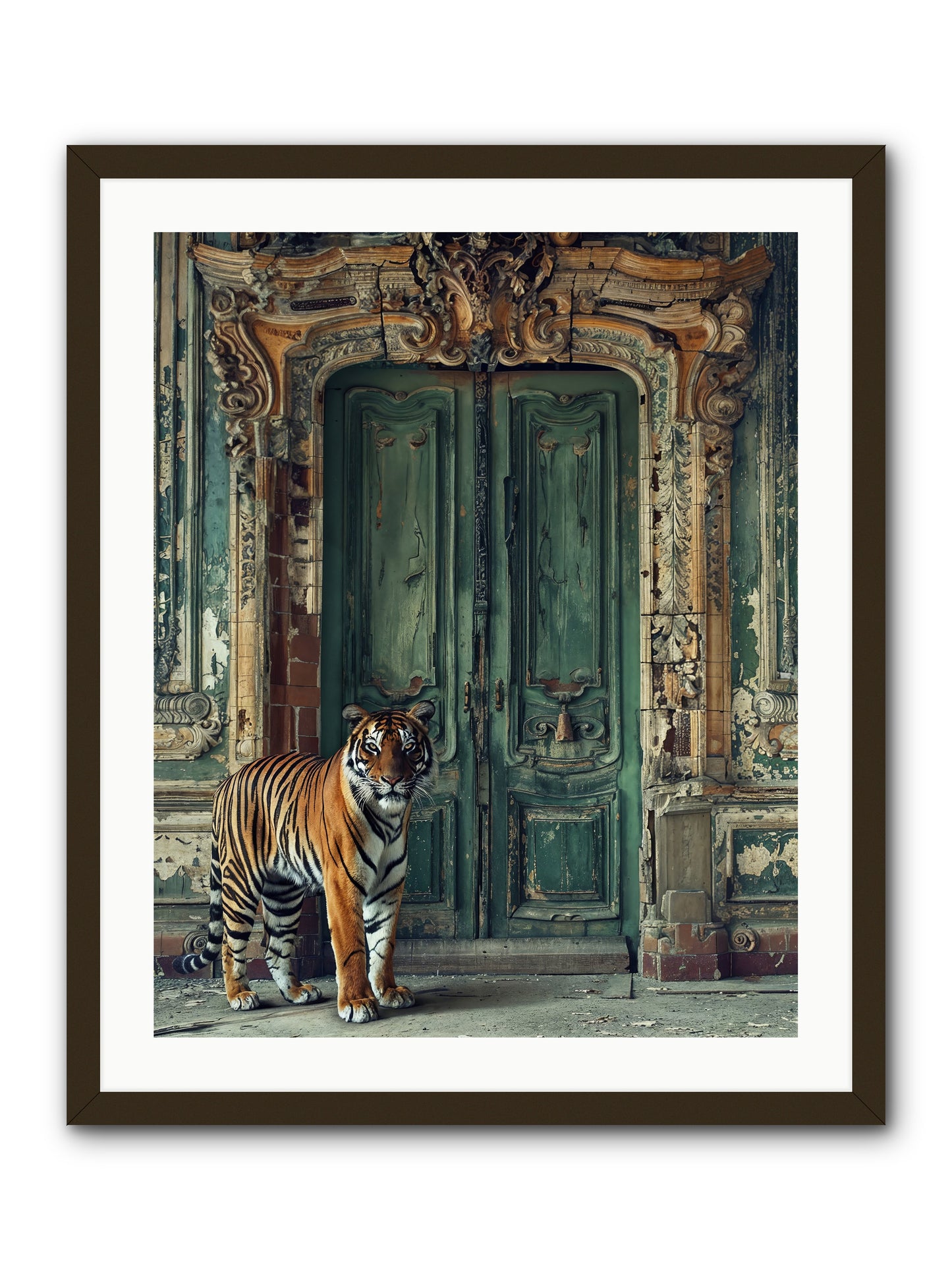 Keeper Of The Peridot Gates -- Framed Print - Black 24x30