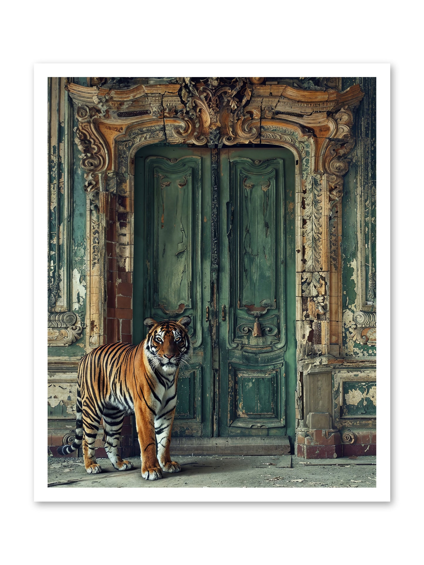 Keeper Of The Peridot Gates -- Loose Canvas Print 24x30