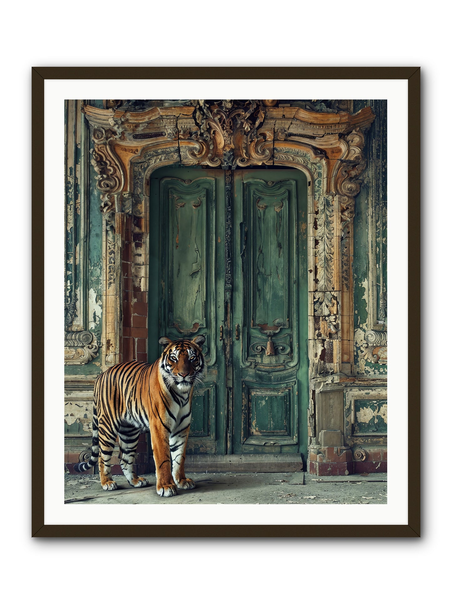 Keeper Of The Peridot Gates -- Framed Print - Black 32x40