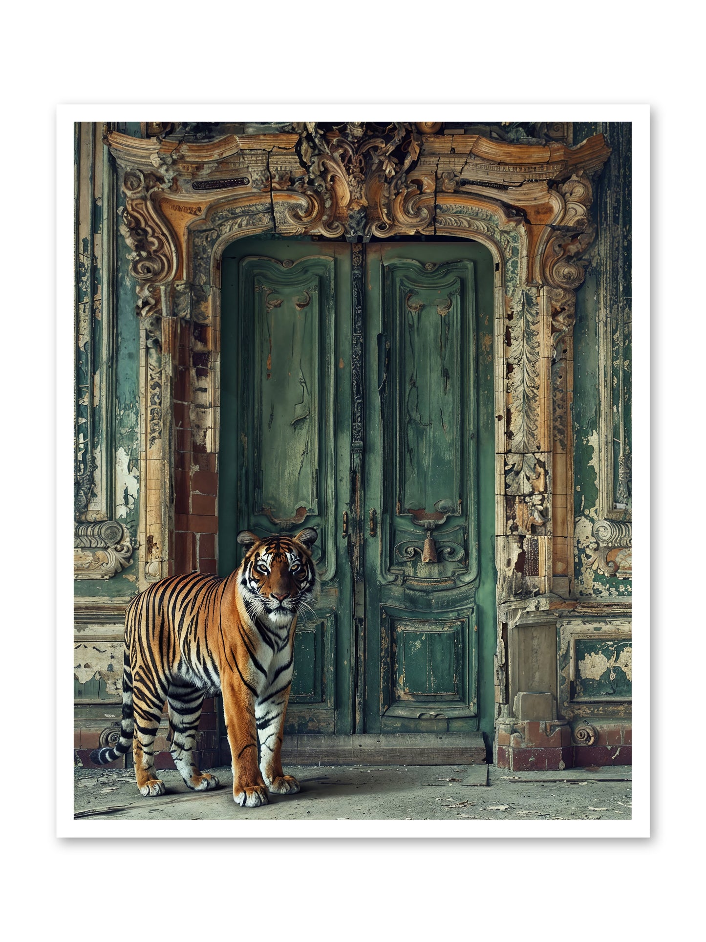 Keeper Of The Peridot Gates -- Loose Canvas Print 32x40