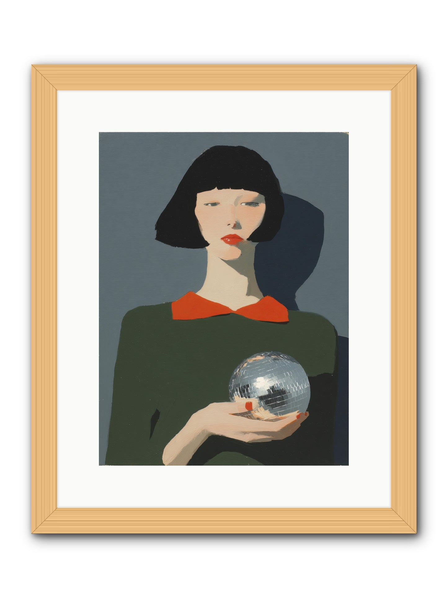 Keeper of Borrowed Light -- Framed Print - Natural 12x16