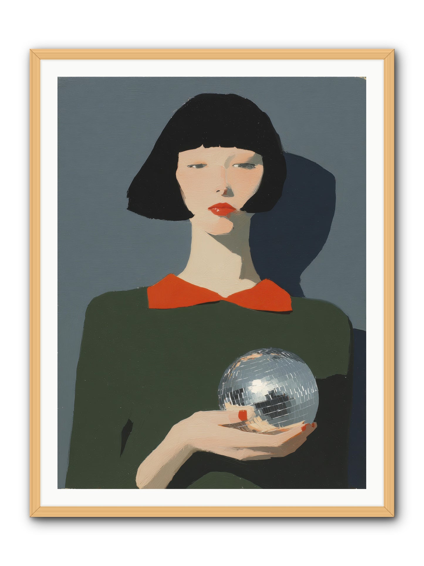 Keeper of Borrowed Light -- Framed Print - Natural 36x48