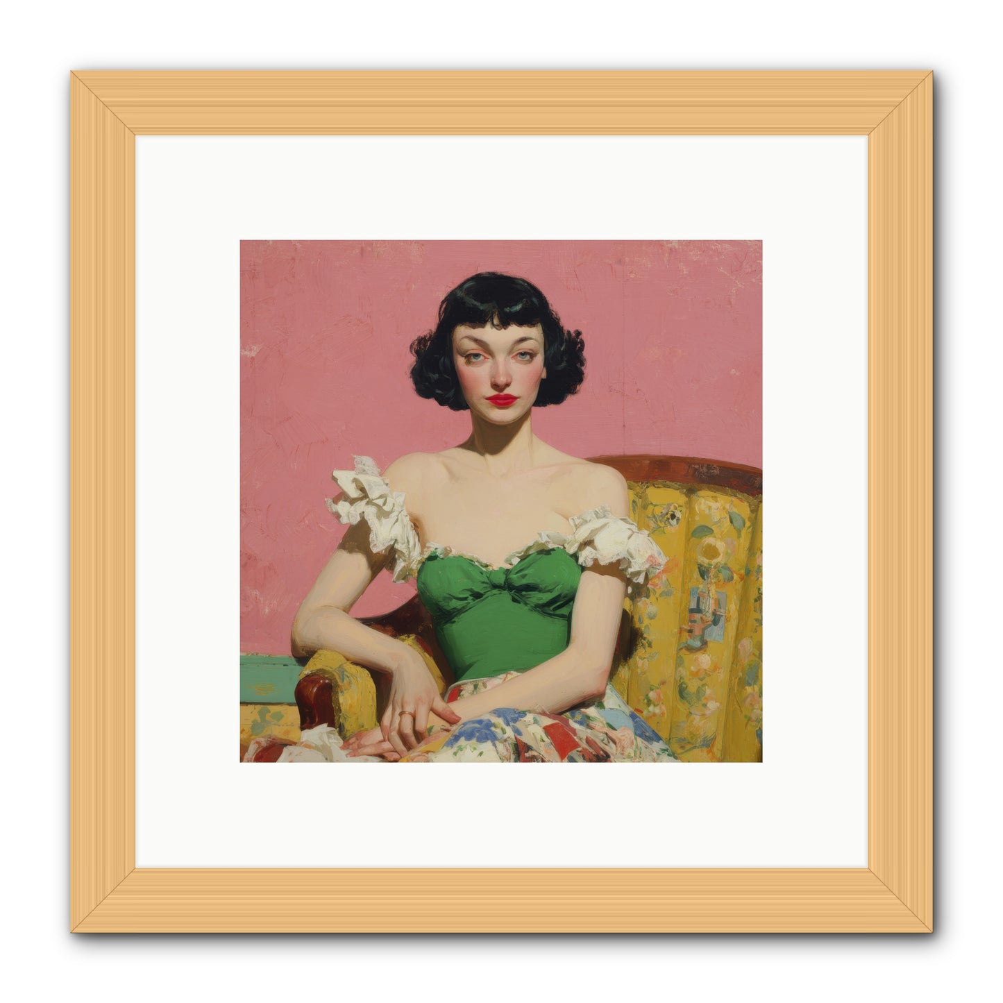 Keeper of Graceful Secrets -- Framed Print - Natural 10x10