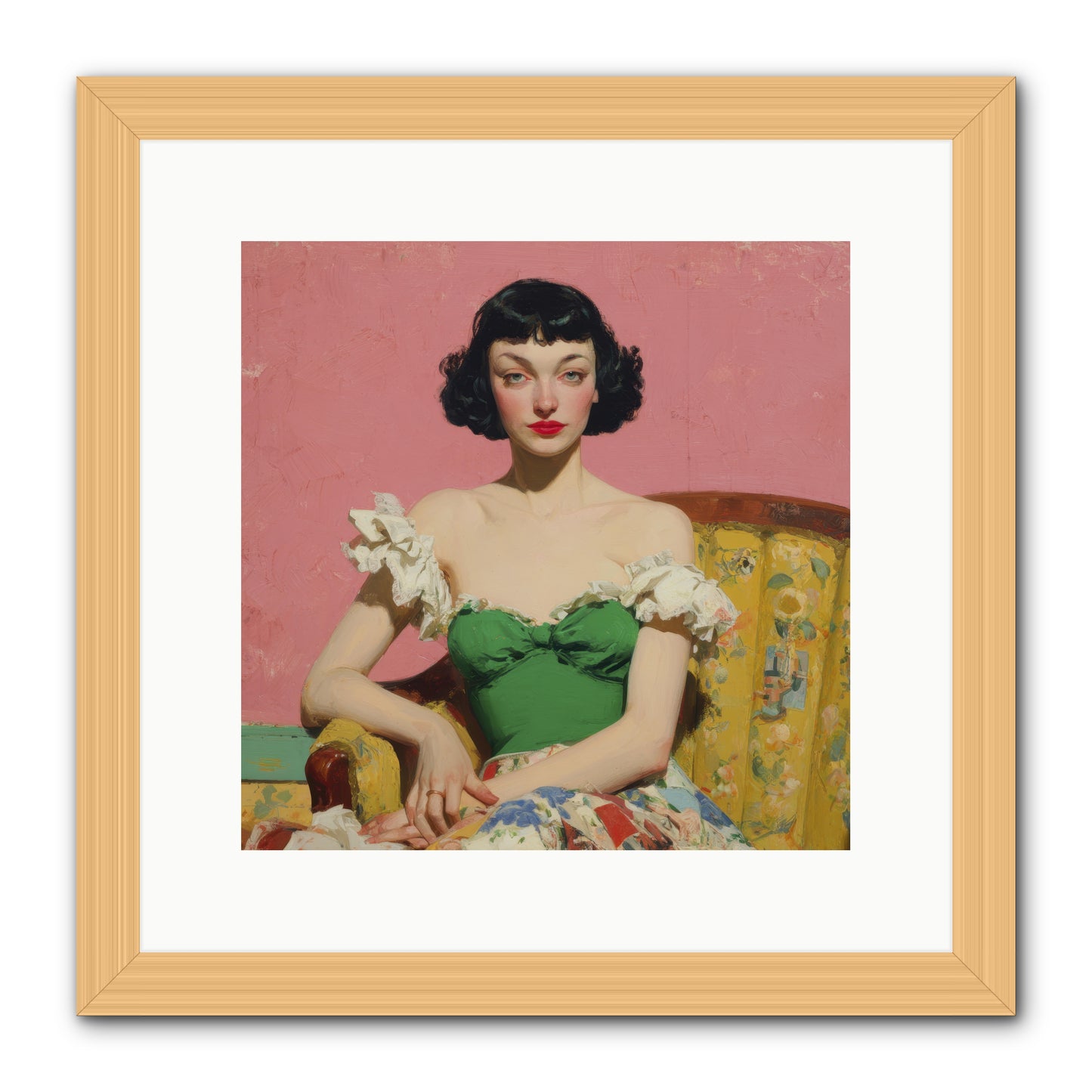 Keeper of Graceful Secrets -- Framed Print - Natural 12x12