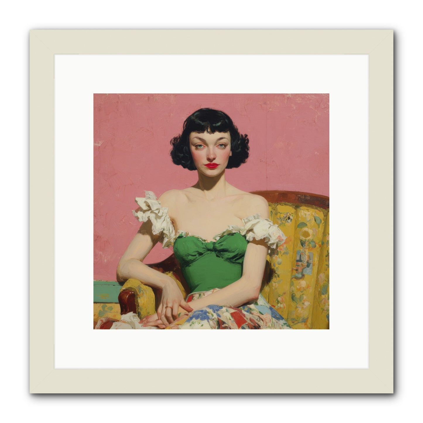 Keeper of Graceful Secrets -- Framed Print - White 12x12
