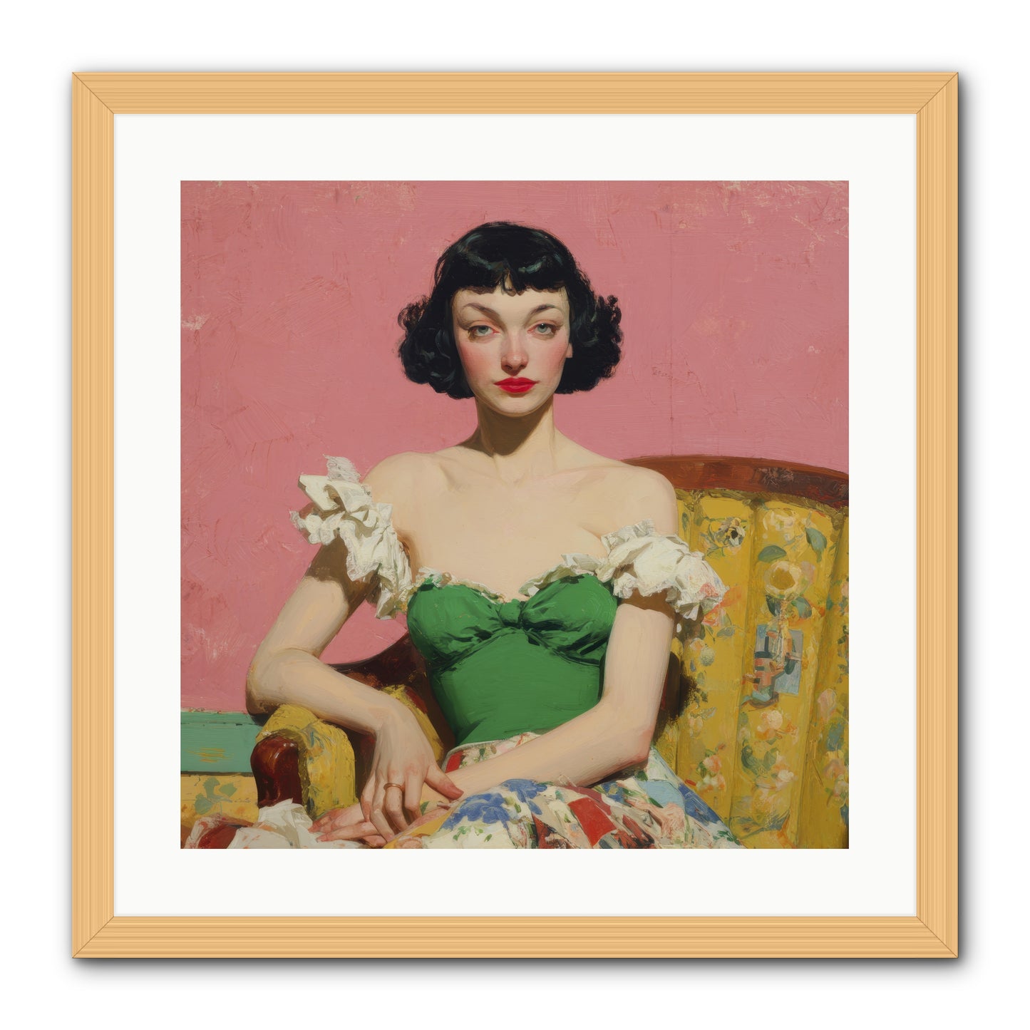 Keeper of Graceful Secrets -- Framed Print - Natural 20x20
