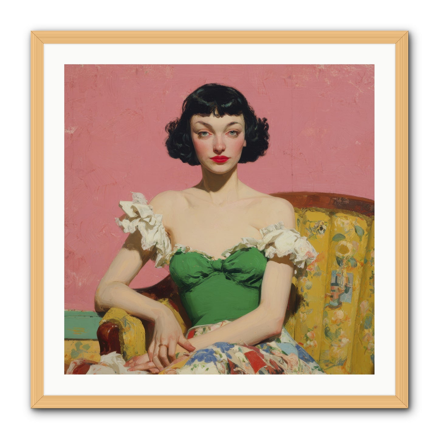 Keeper of Graceful Secrets -- Framed Print - Natural 30x30