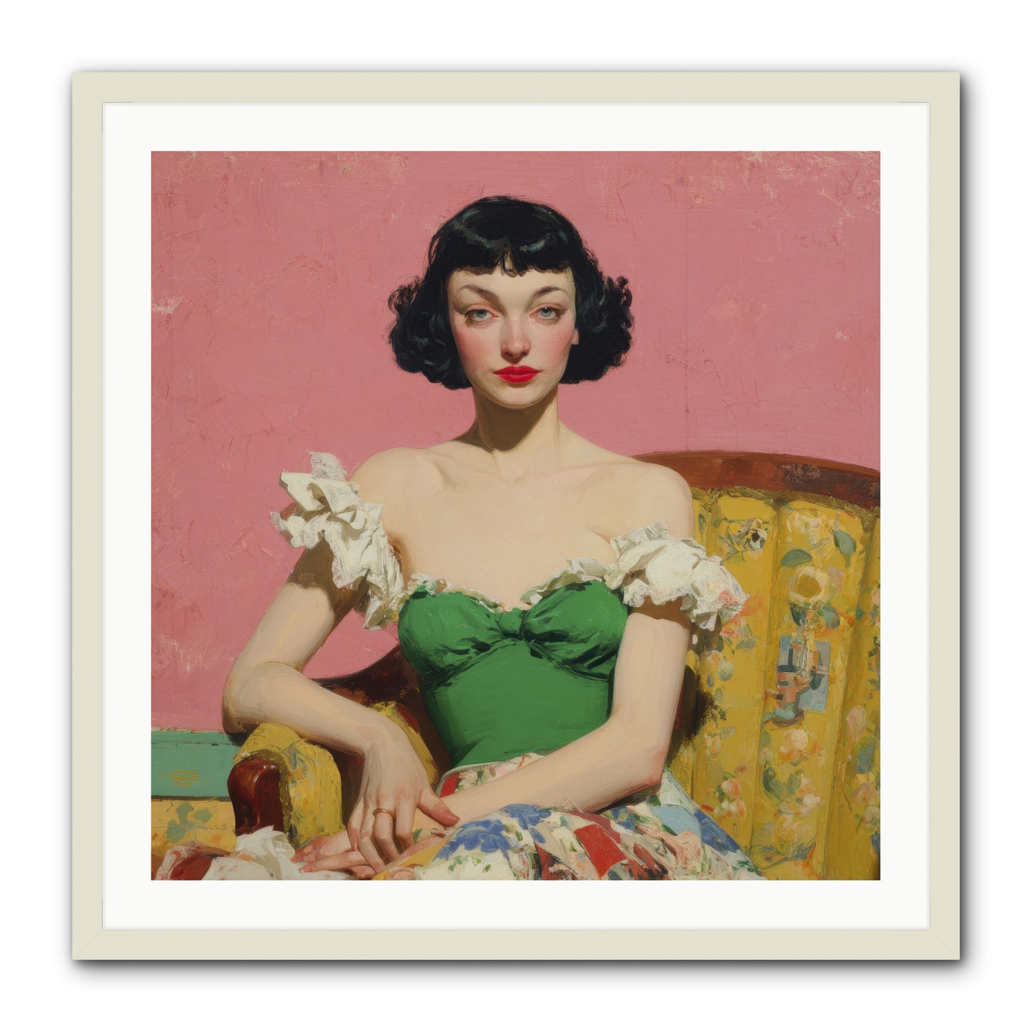 Keeper of Graceful Secrets -- Framed Print - White 30x30