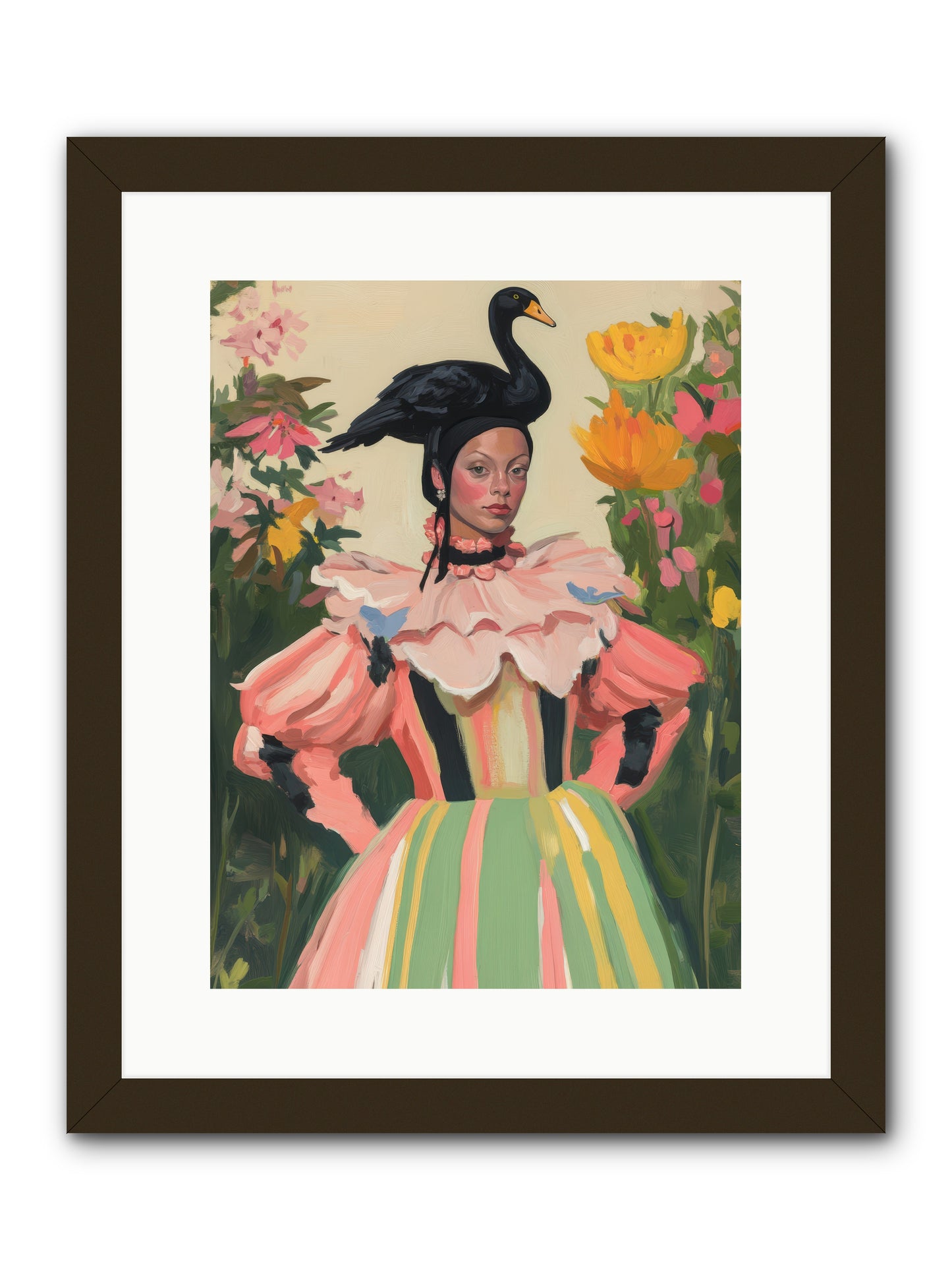 Keeper of Wild WingsREZ -- Framed Print - Black 12x16