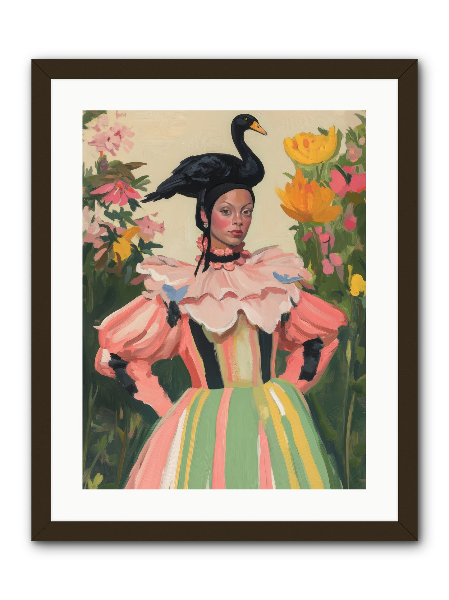 Keeper of Wild WingsREZ -- Framed Print - Black 18x24