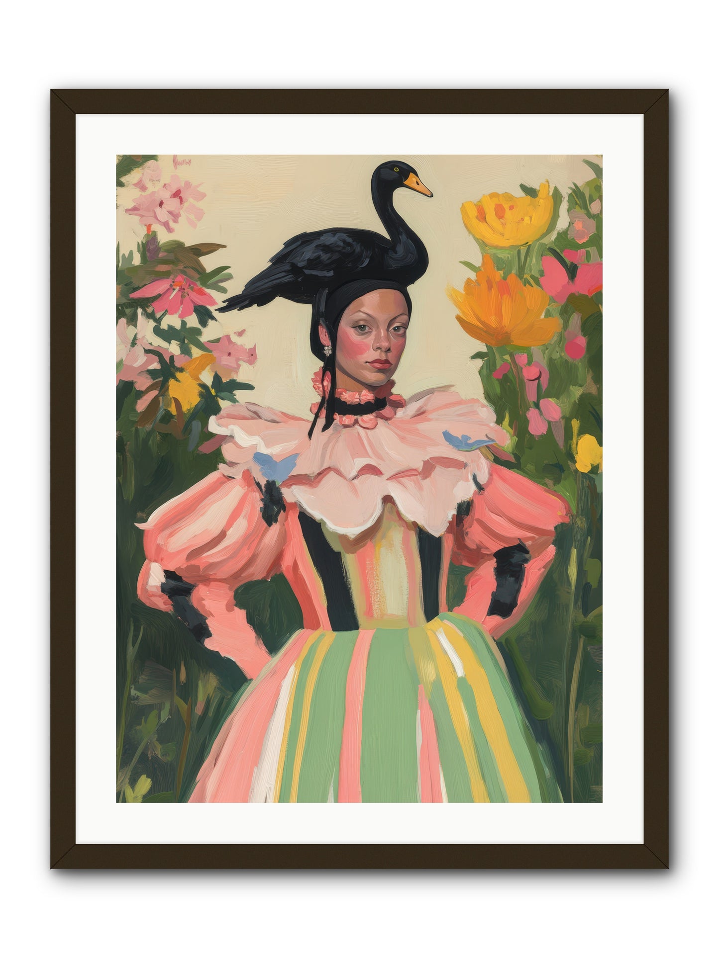Keeper of Wild WingsREZ -- Framed Print - Black 24x32