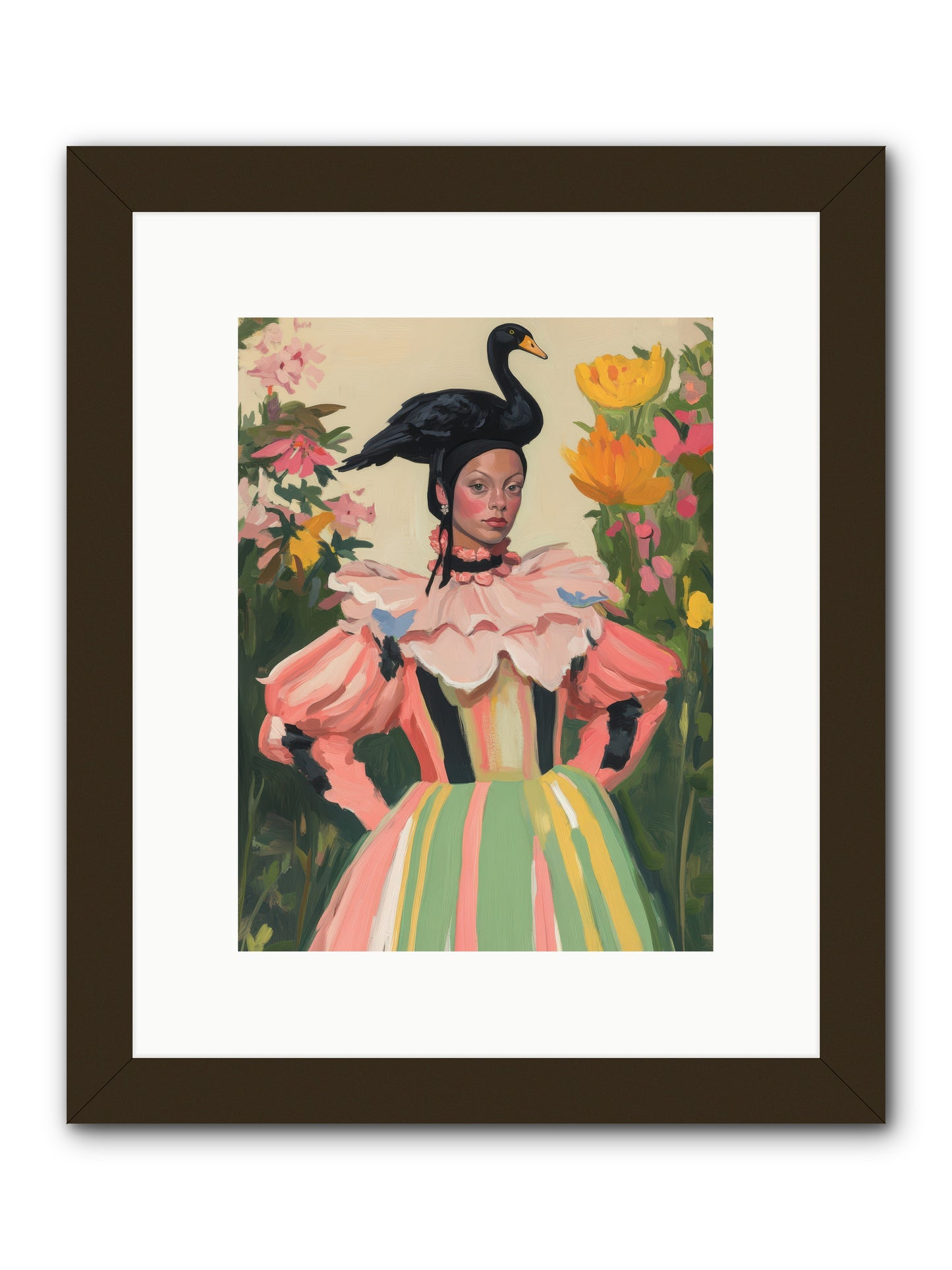 Keeper of Wild WingsREZ -- Framed Print - Black 9x12