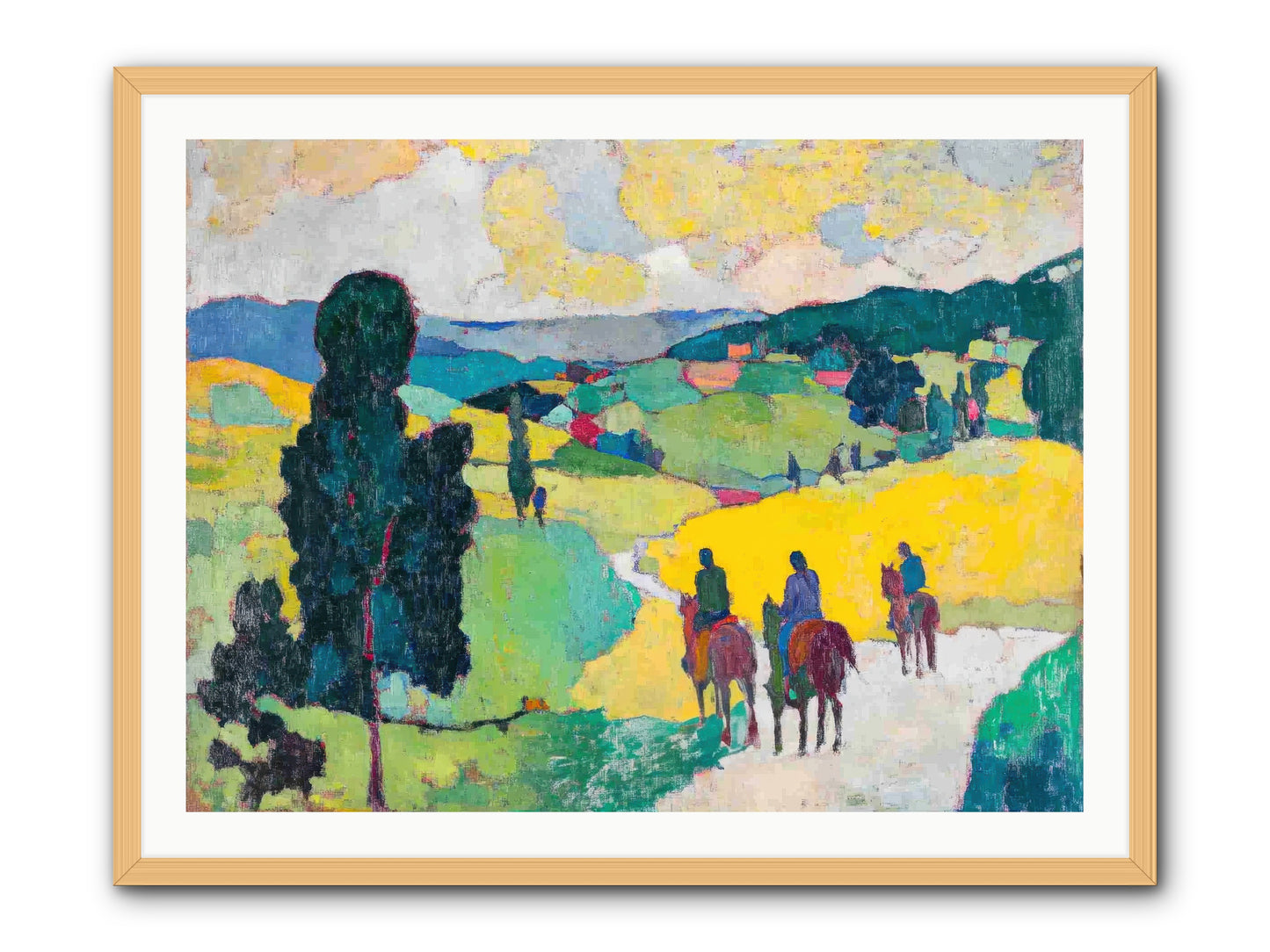 Keepers of Horizons -- Framed Print - Natural 40x30