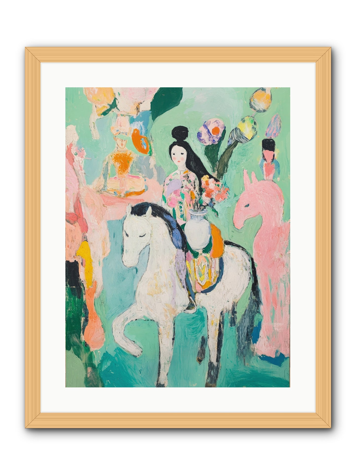 Kent Gardens -- Framed Print - Natural 18x24