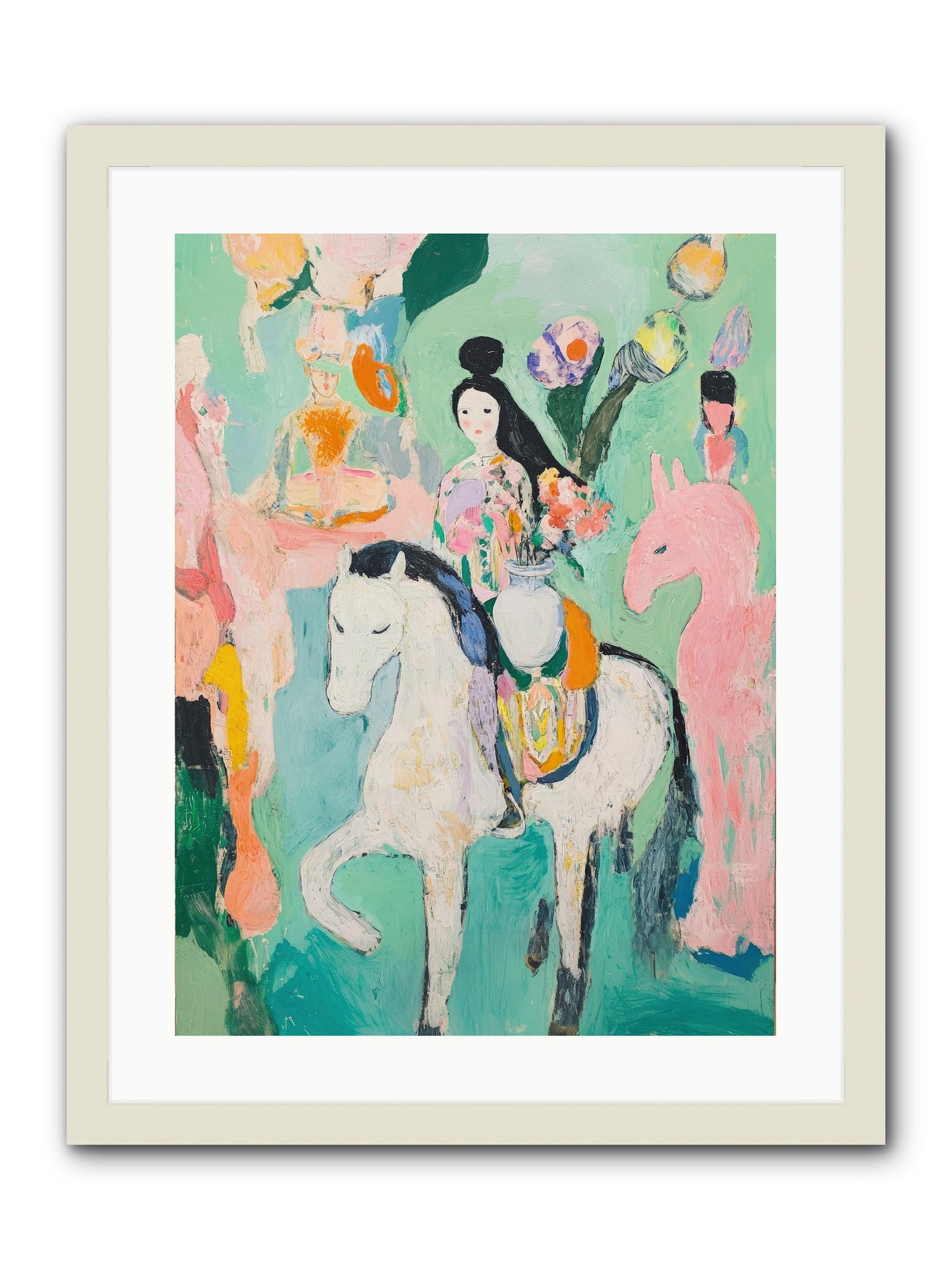 Kent Gardens -- Framed Print - White 18x24