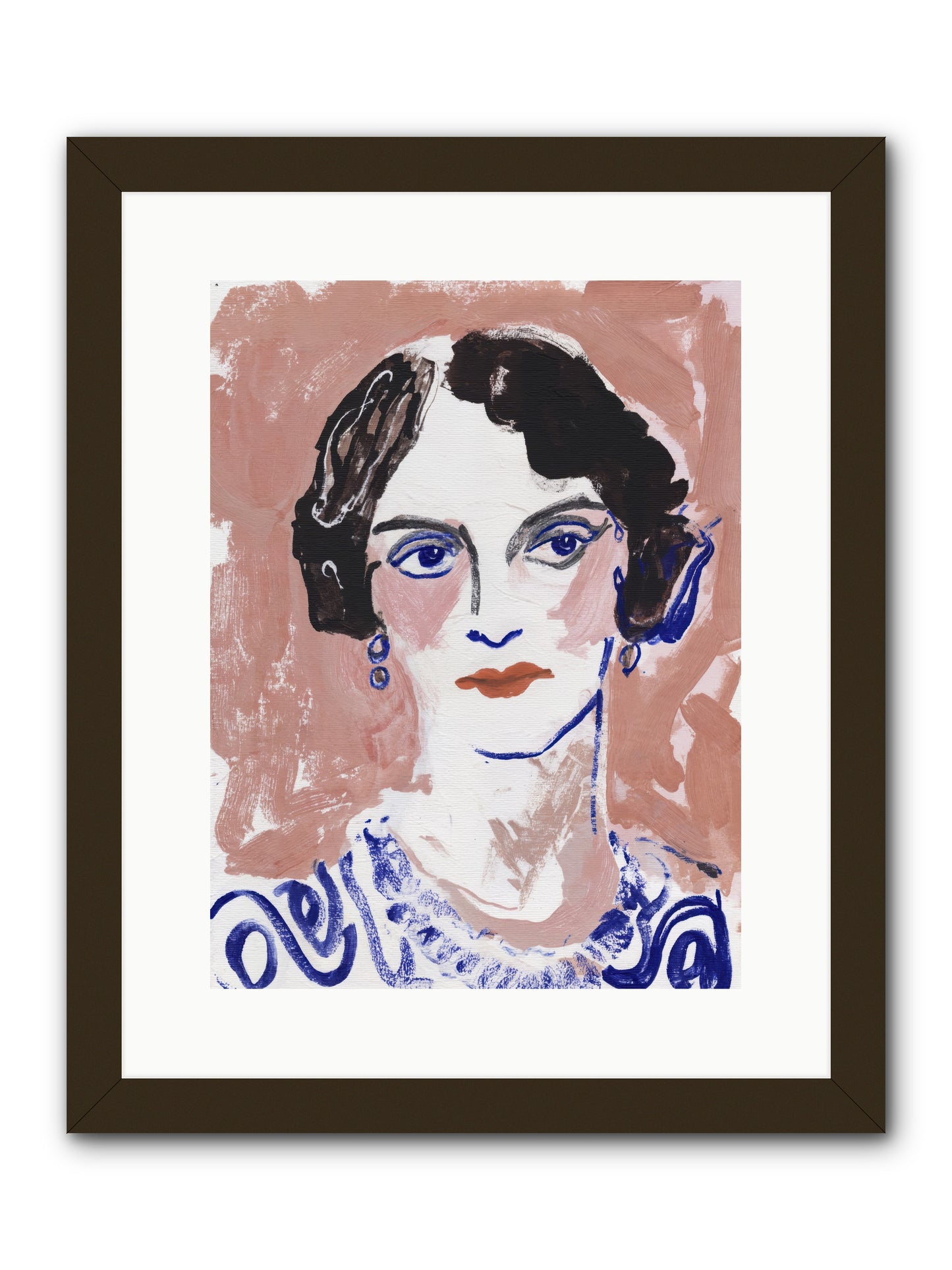 Kept Her Own Counsel -- Framed Print - Black 12x16