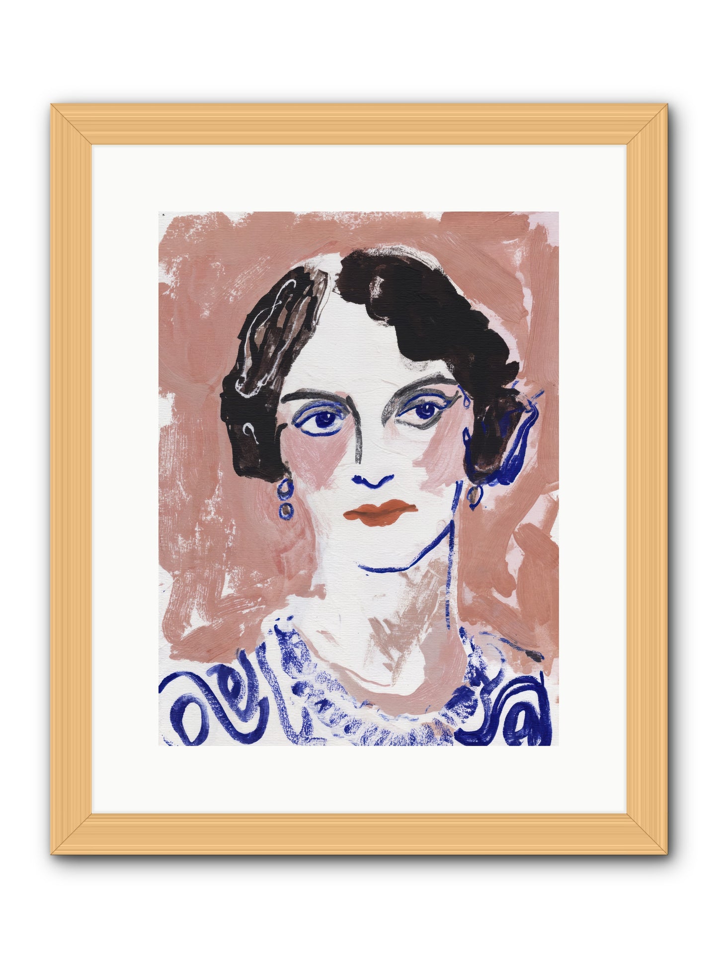 Kept Her Own Counsel -- Framed Print - Natural 12x16