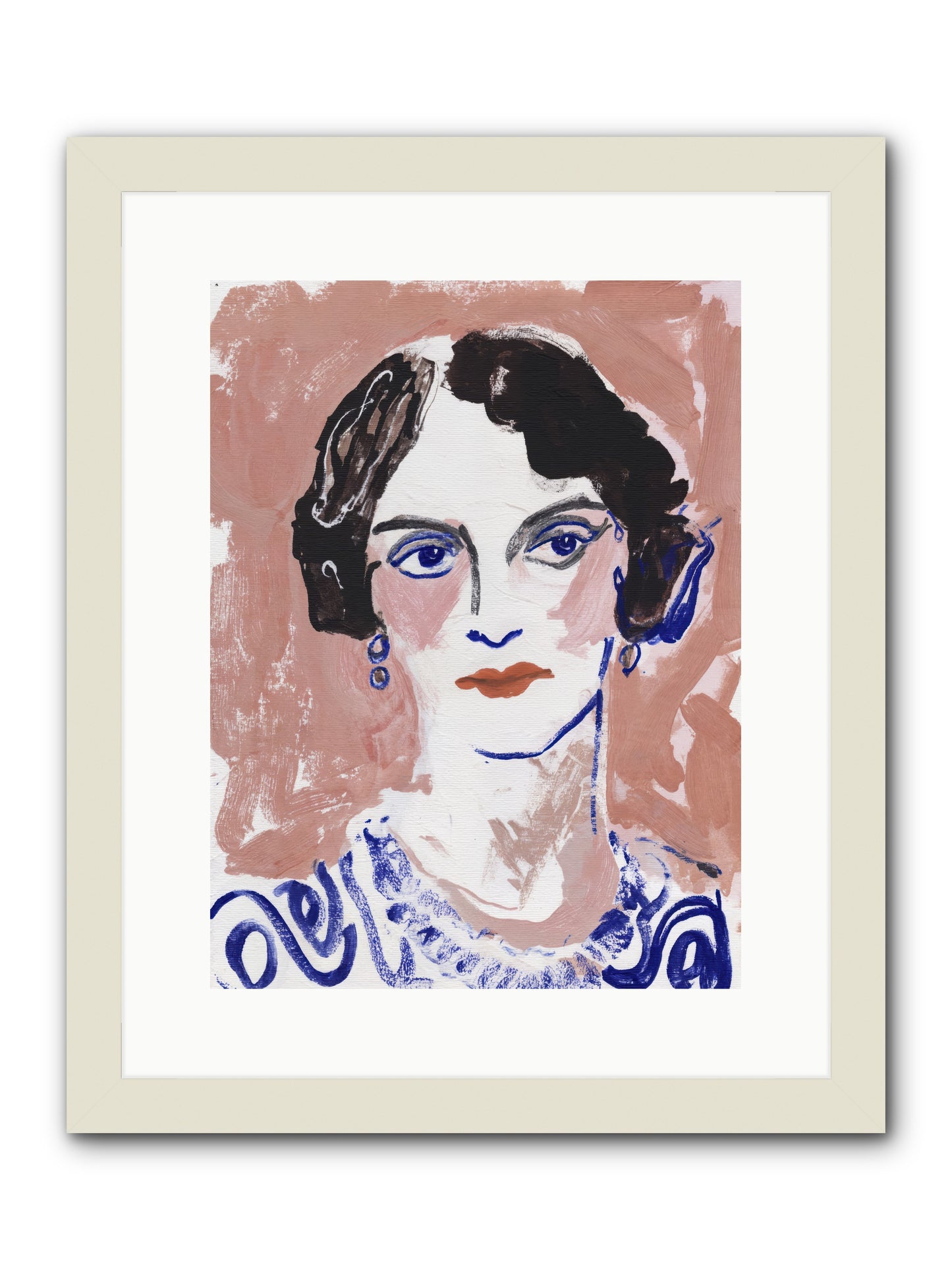 Kept Her Own Counsel -- Framed Print - White 12x16