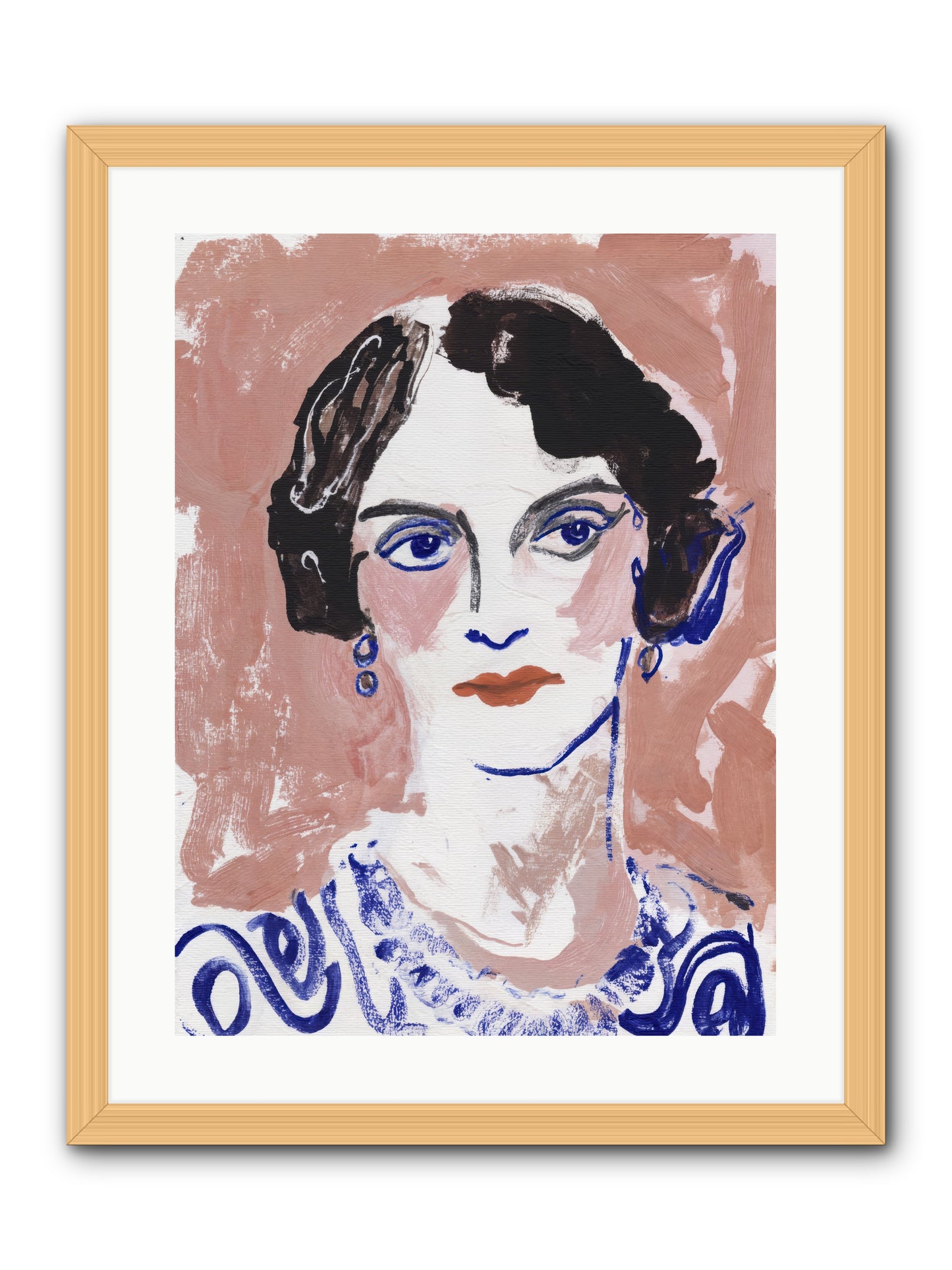 Kept Her Own Counsel -- Framed Print - Natural 18x24