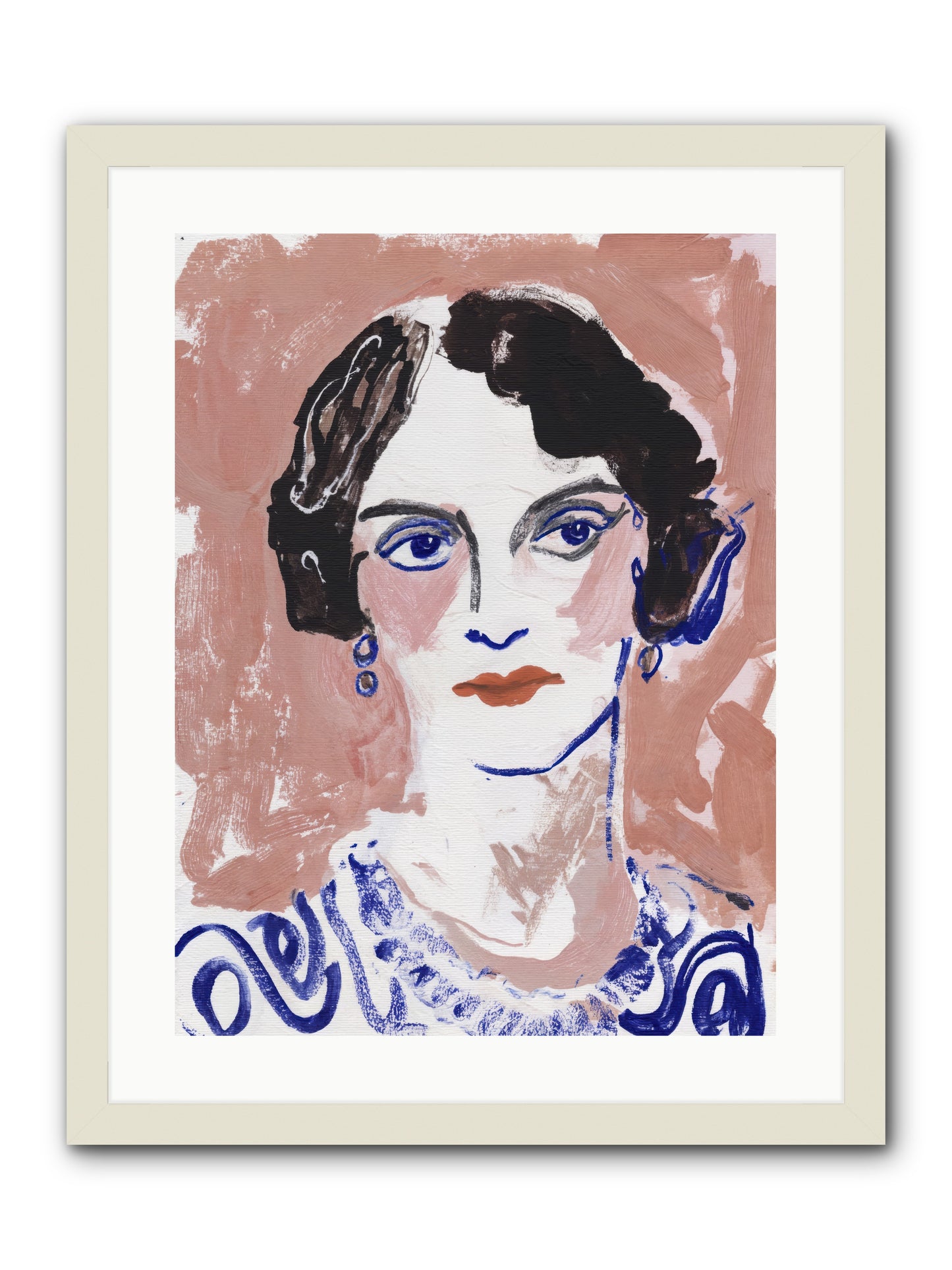 Kept Her Own Counsel -- Framed Print - White 18x24