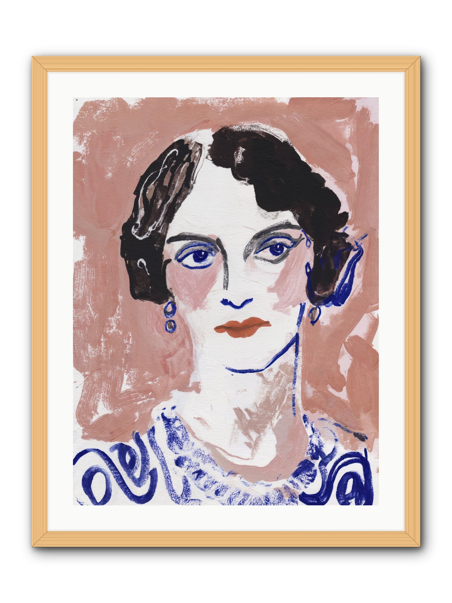 Kept Her Own Counsel -- Framed Print - Natural 24x32