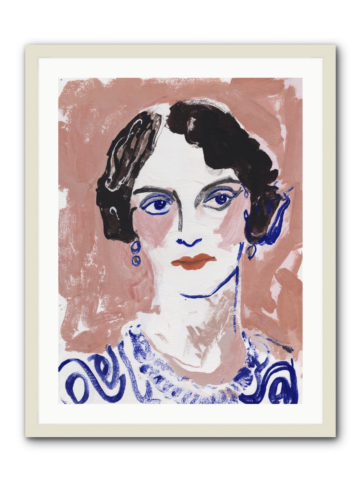 Kept Her Own Counsel -- Framed Print - White 24x32