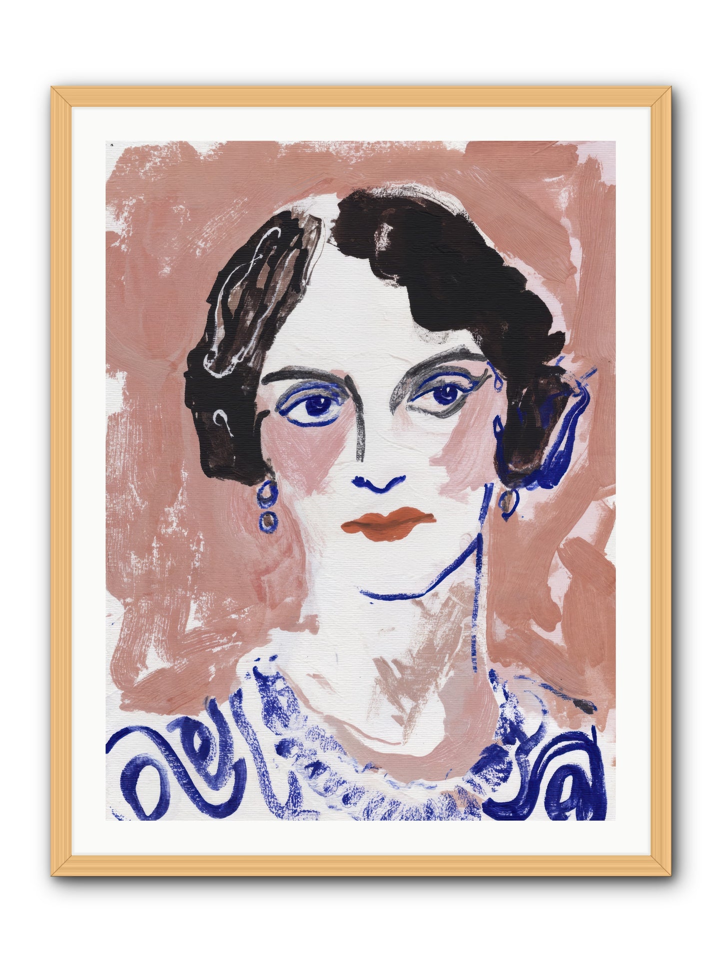 Kept Her Own Counsel -- Framed Print - Natural 30x40