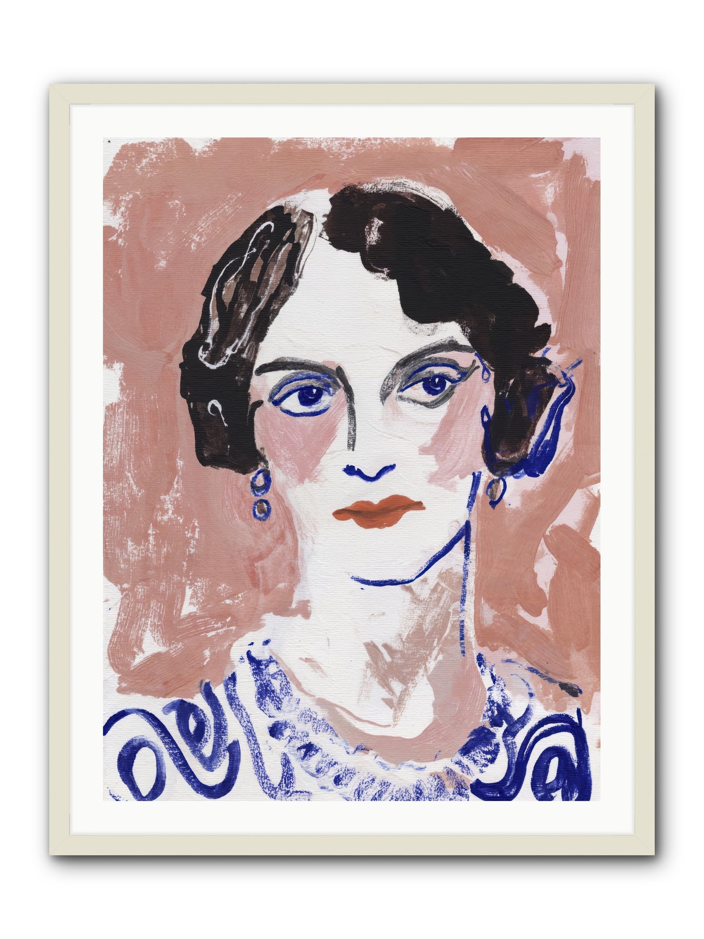 Kept Her Own Counsel -- Framed Print - White 30x40