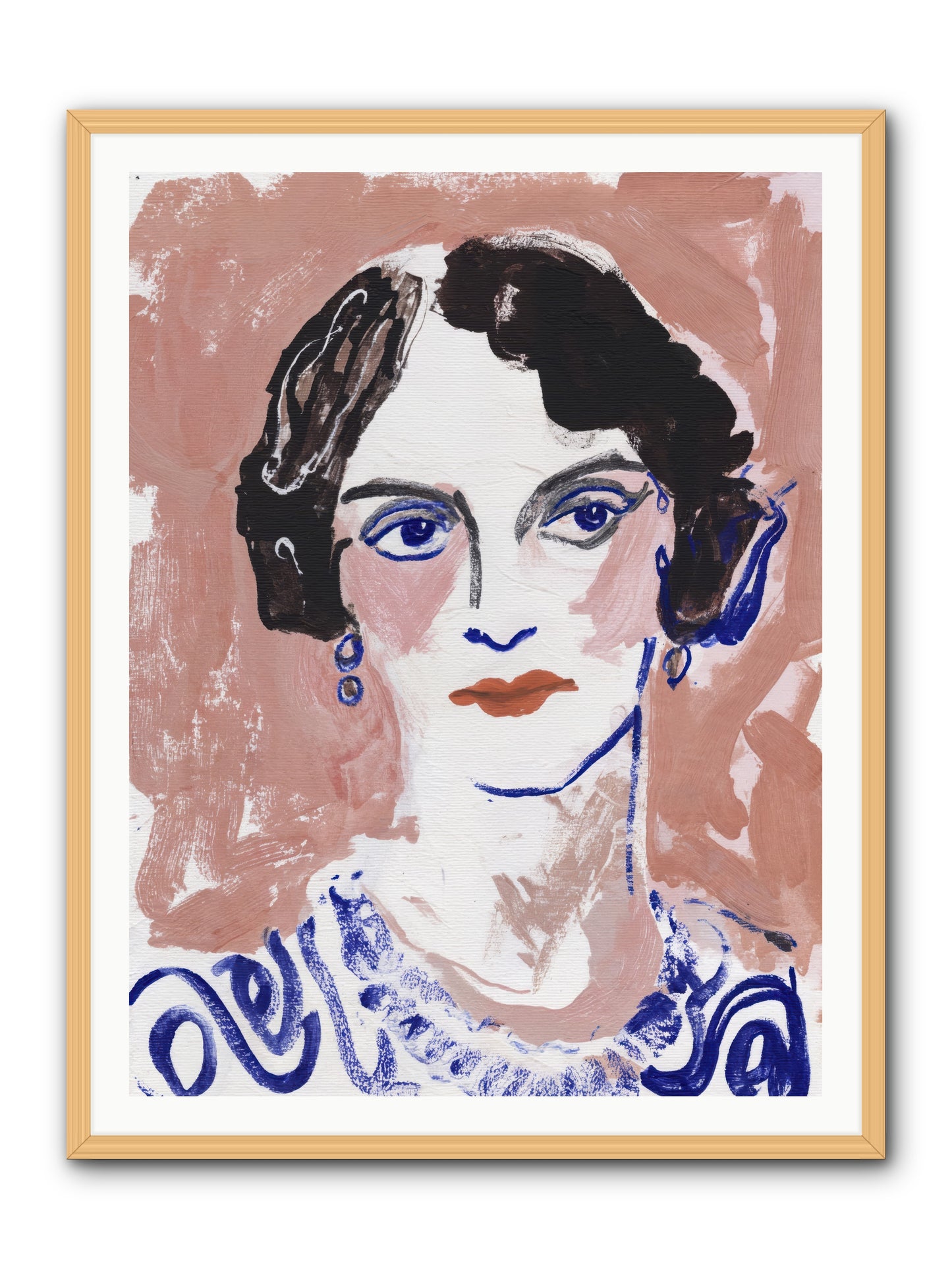 Kept Her Own Counsel -- Framed Print - Natural 36x48