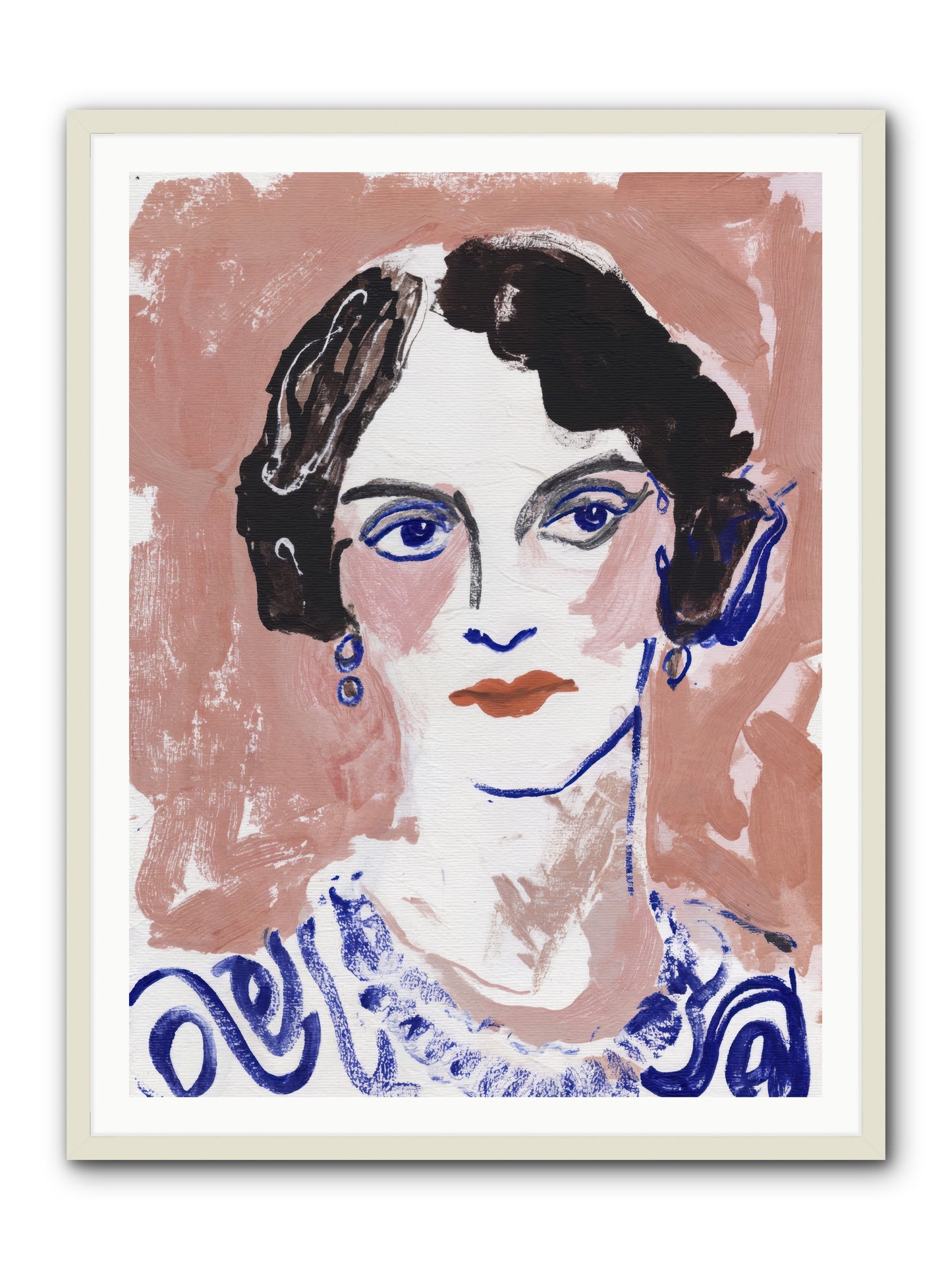 Kept Her Own Counsel -- Framed Print - White 36x48