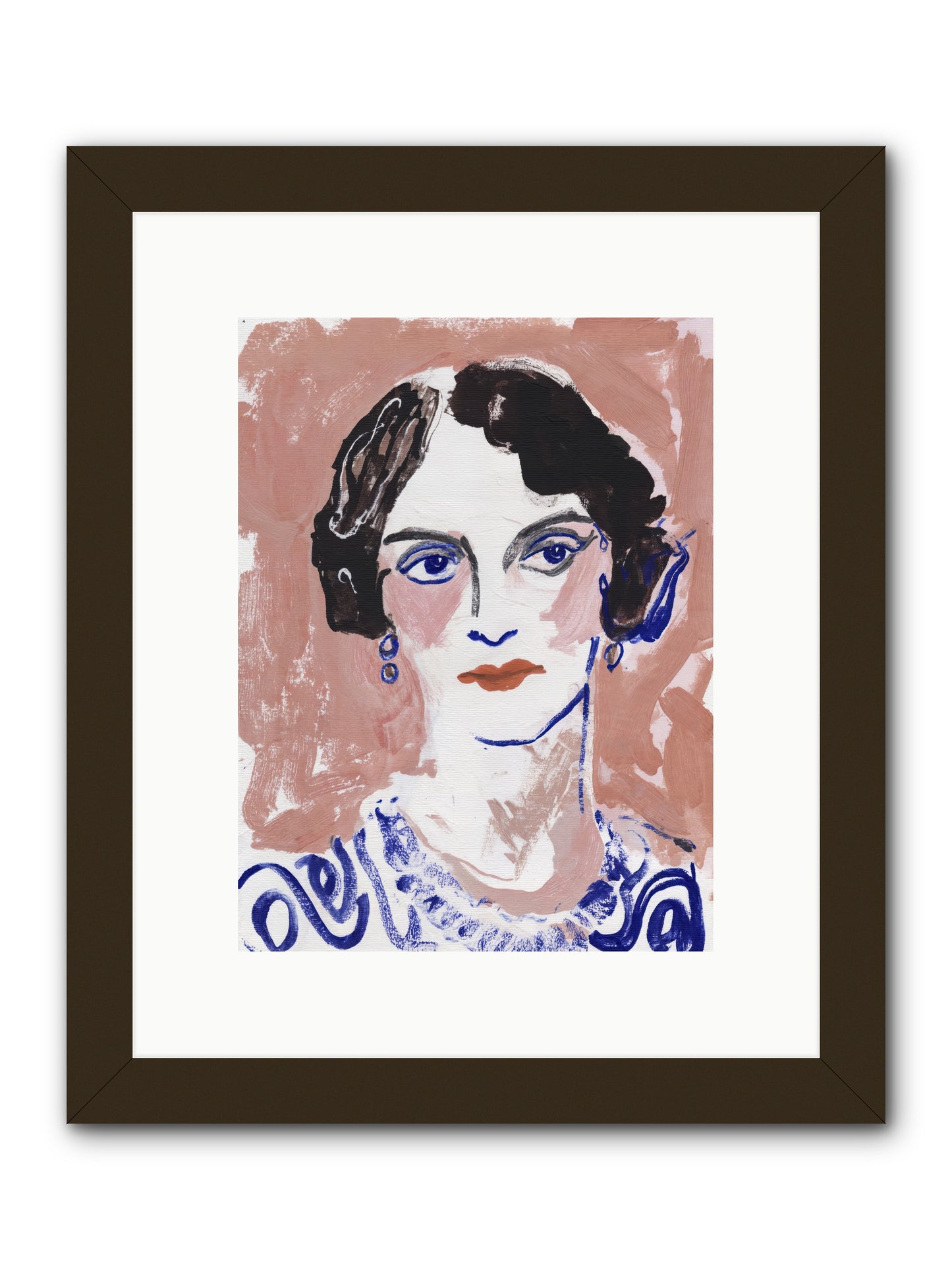 Kept Her Own Counsel -- Framed Print - Black 9x12