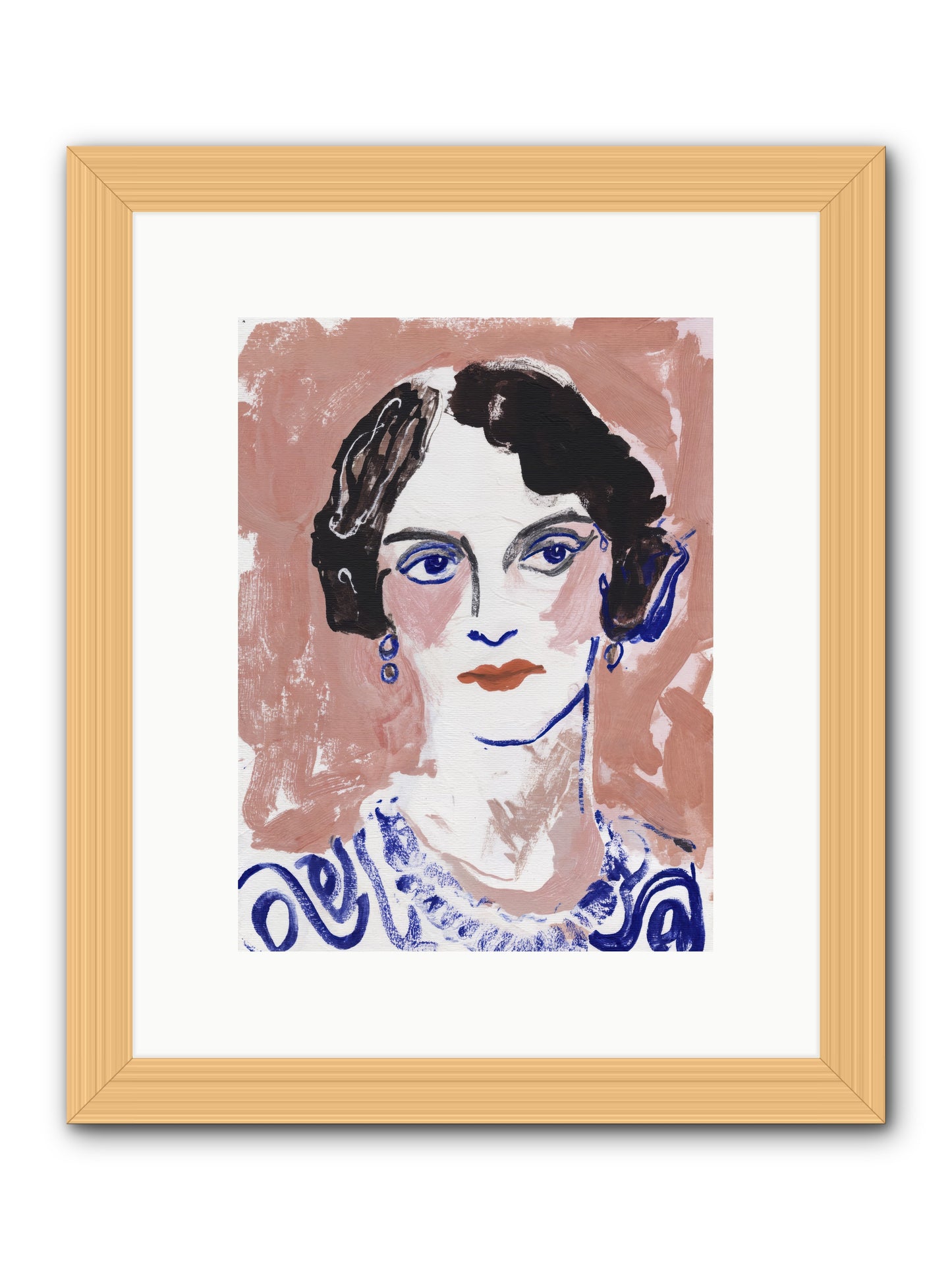 Kept Her Own Counsel -- Framed Print - Natural 9x12