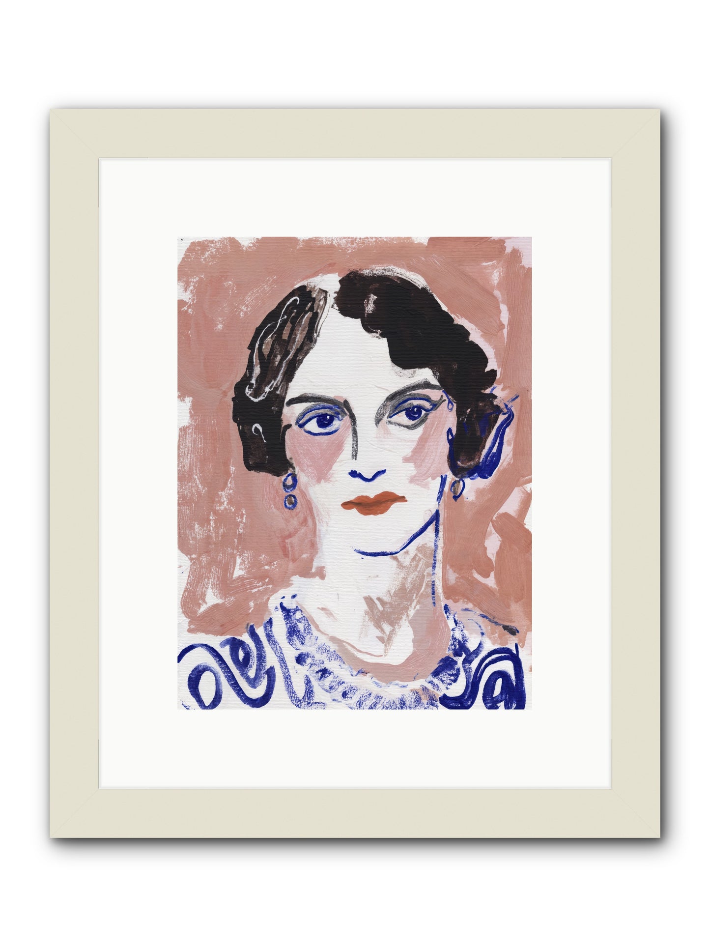 Kept Her Own Counsel -- Framed Print - White 9x12