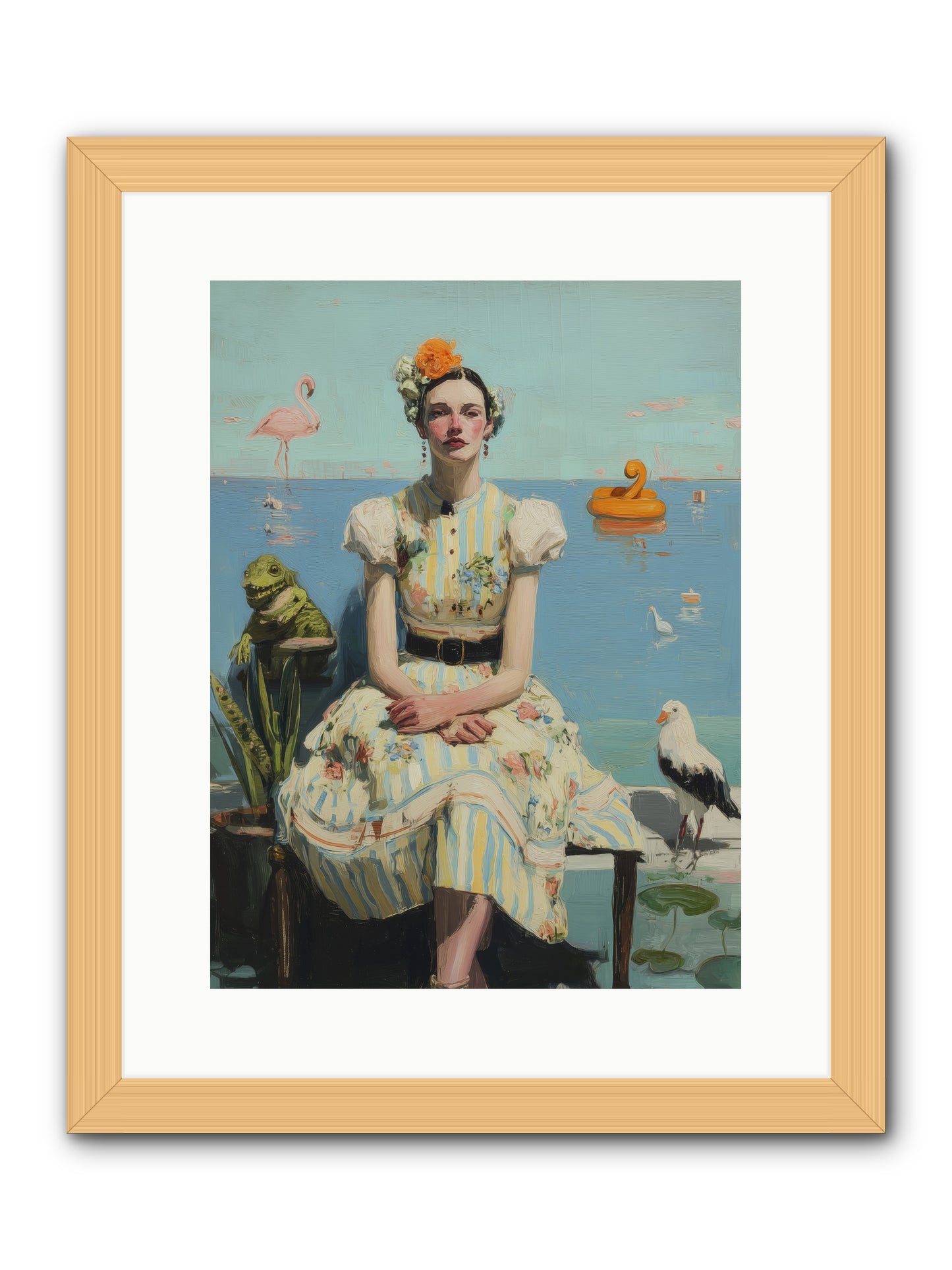 Kindred Spirits -- Framed Print - Natural 12x16
