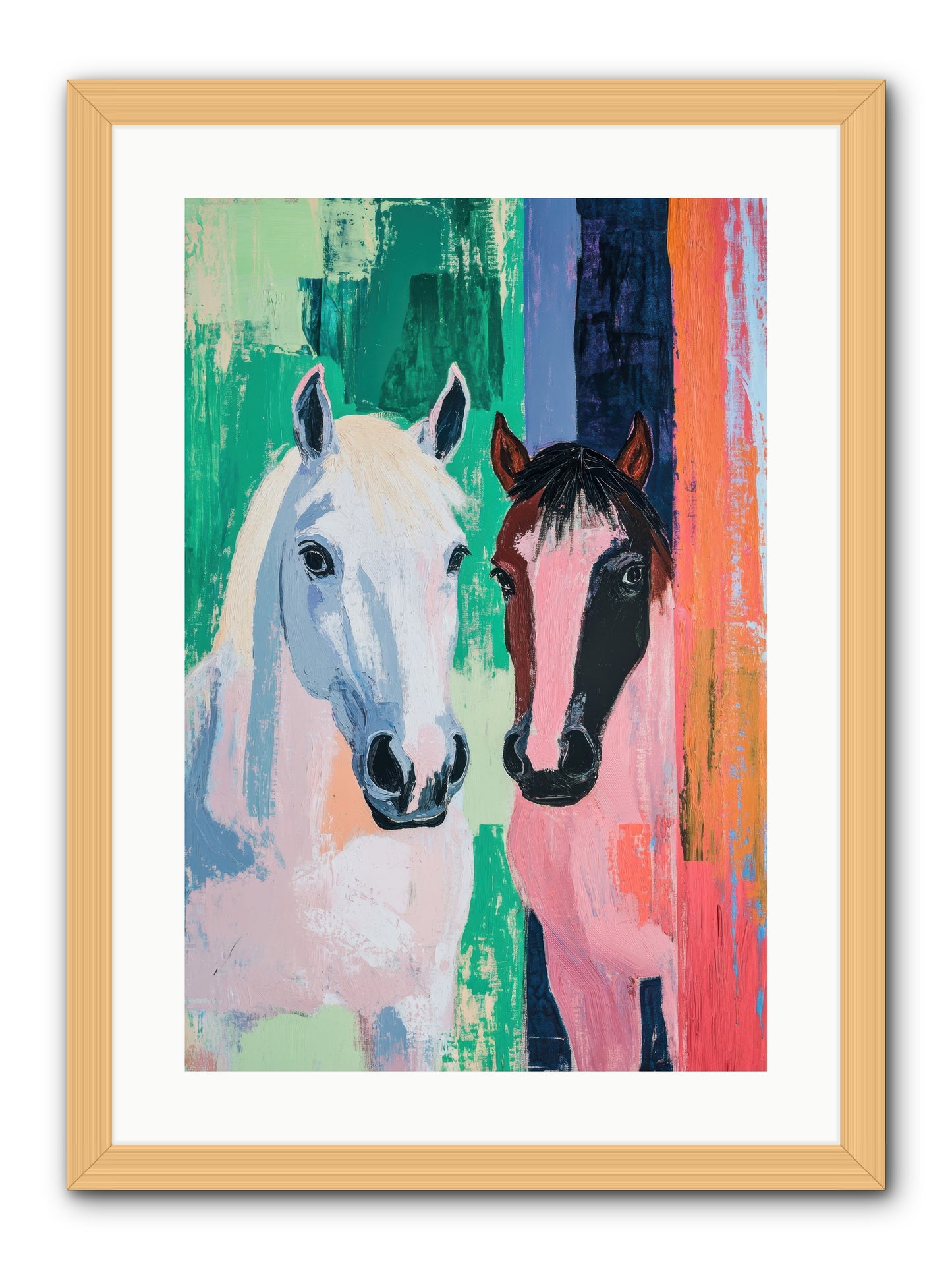 Kindred Spirits -- Framed Print - Natural 16x24
