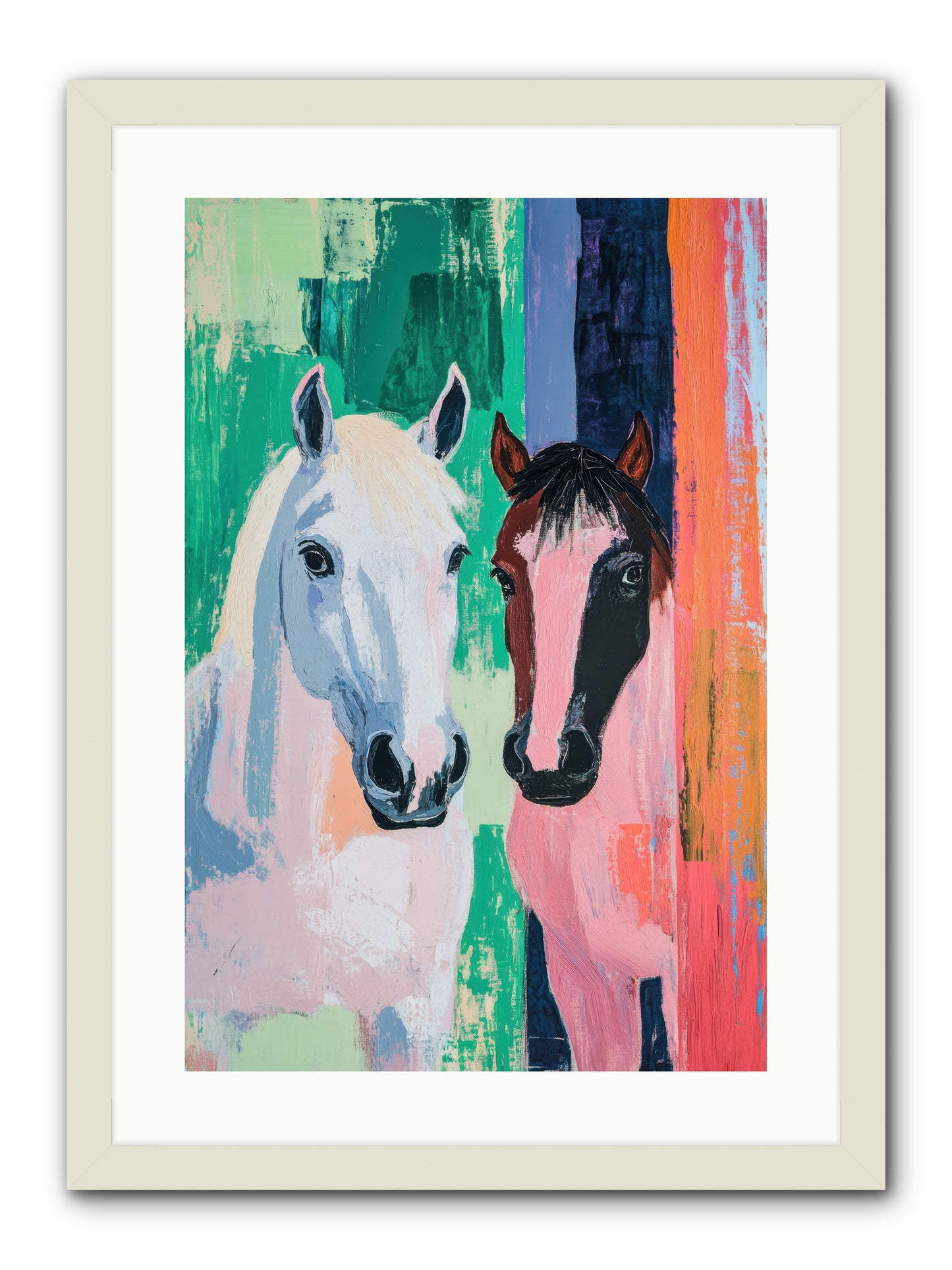 Kindred Spirits -- Framed Print - White 16x24