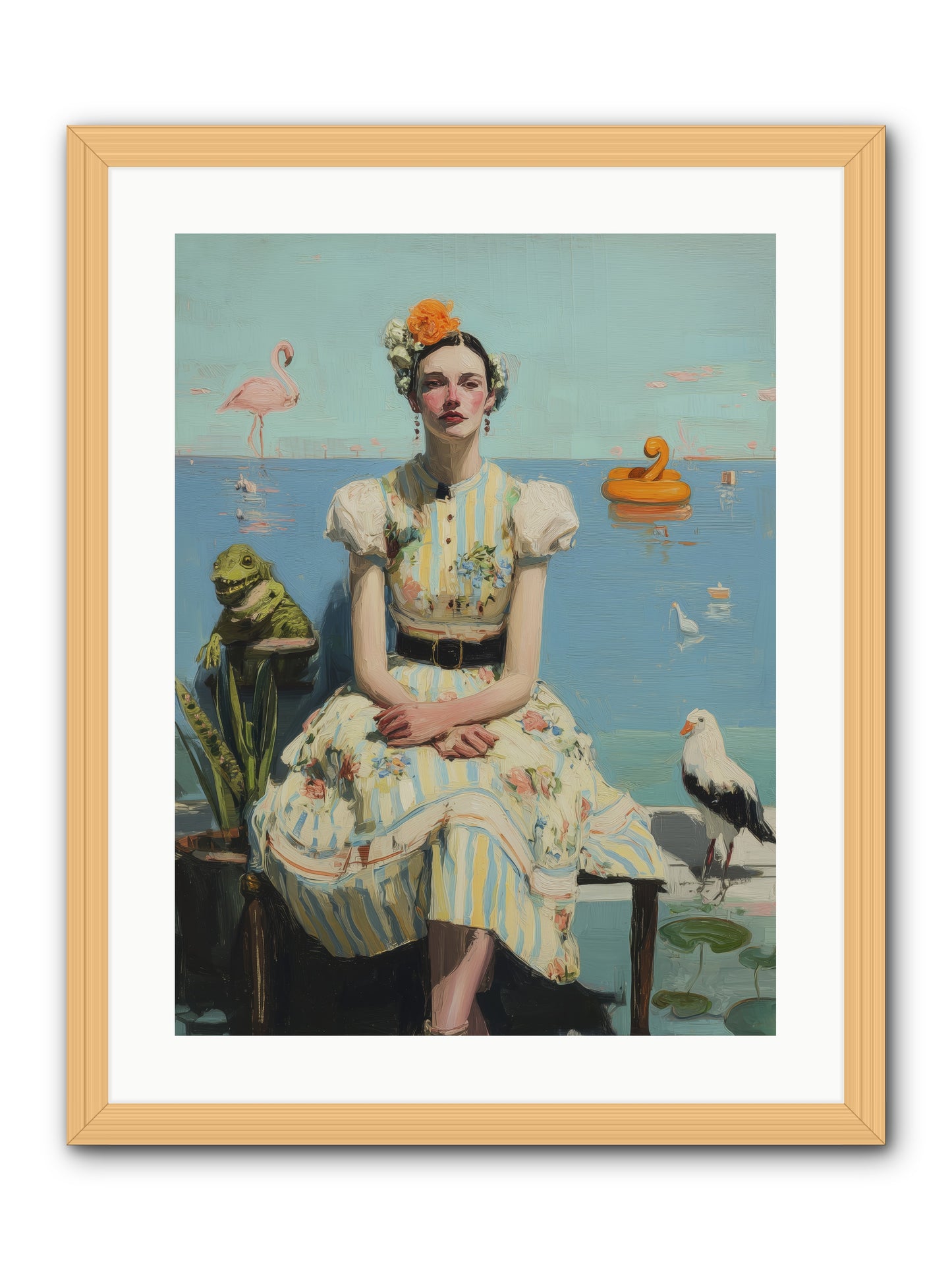Kindred Spirits -- Framed Print - Natural 18x24