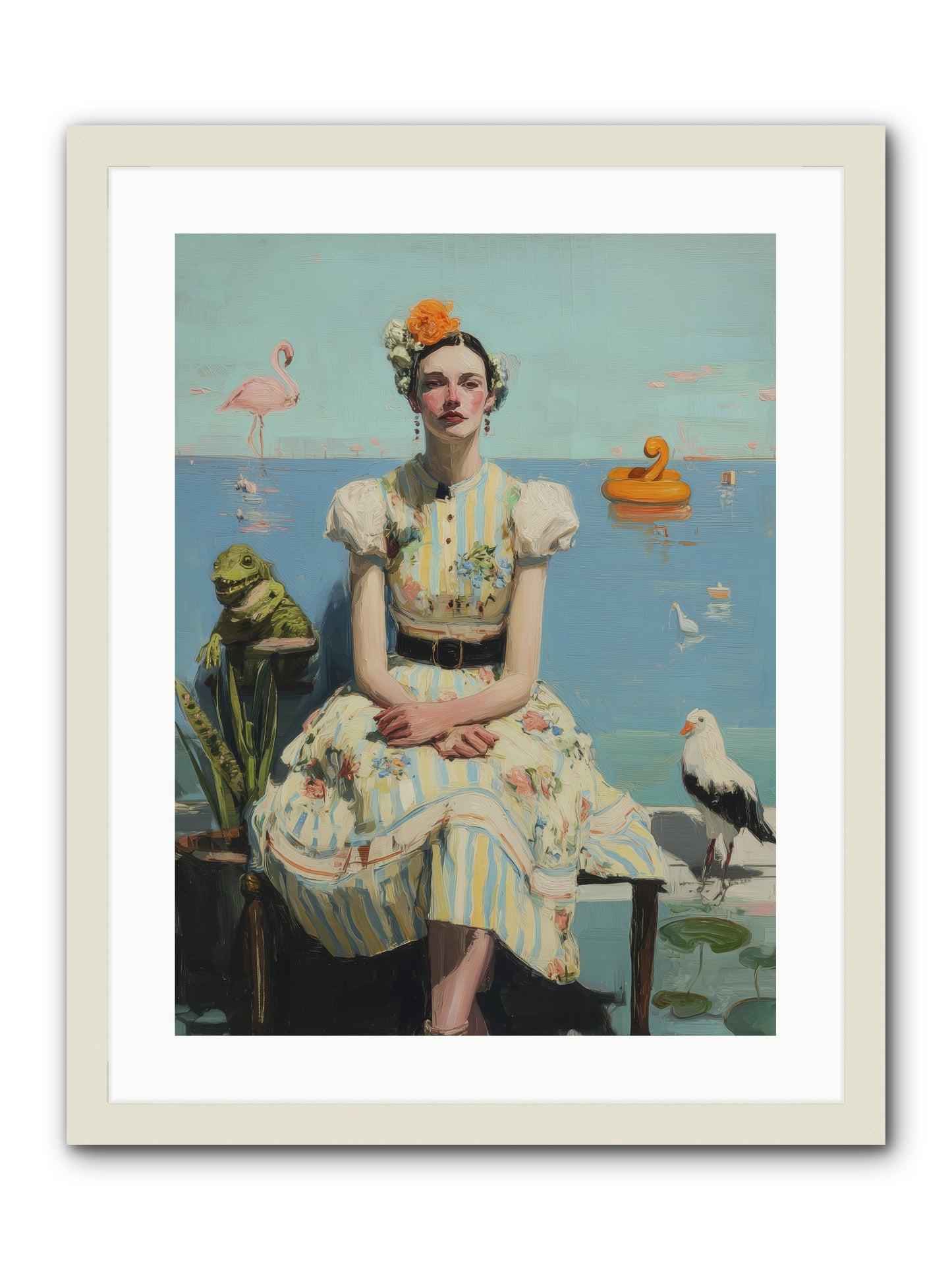 Kindred Spirits -- Framed Print - White 18x24