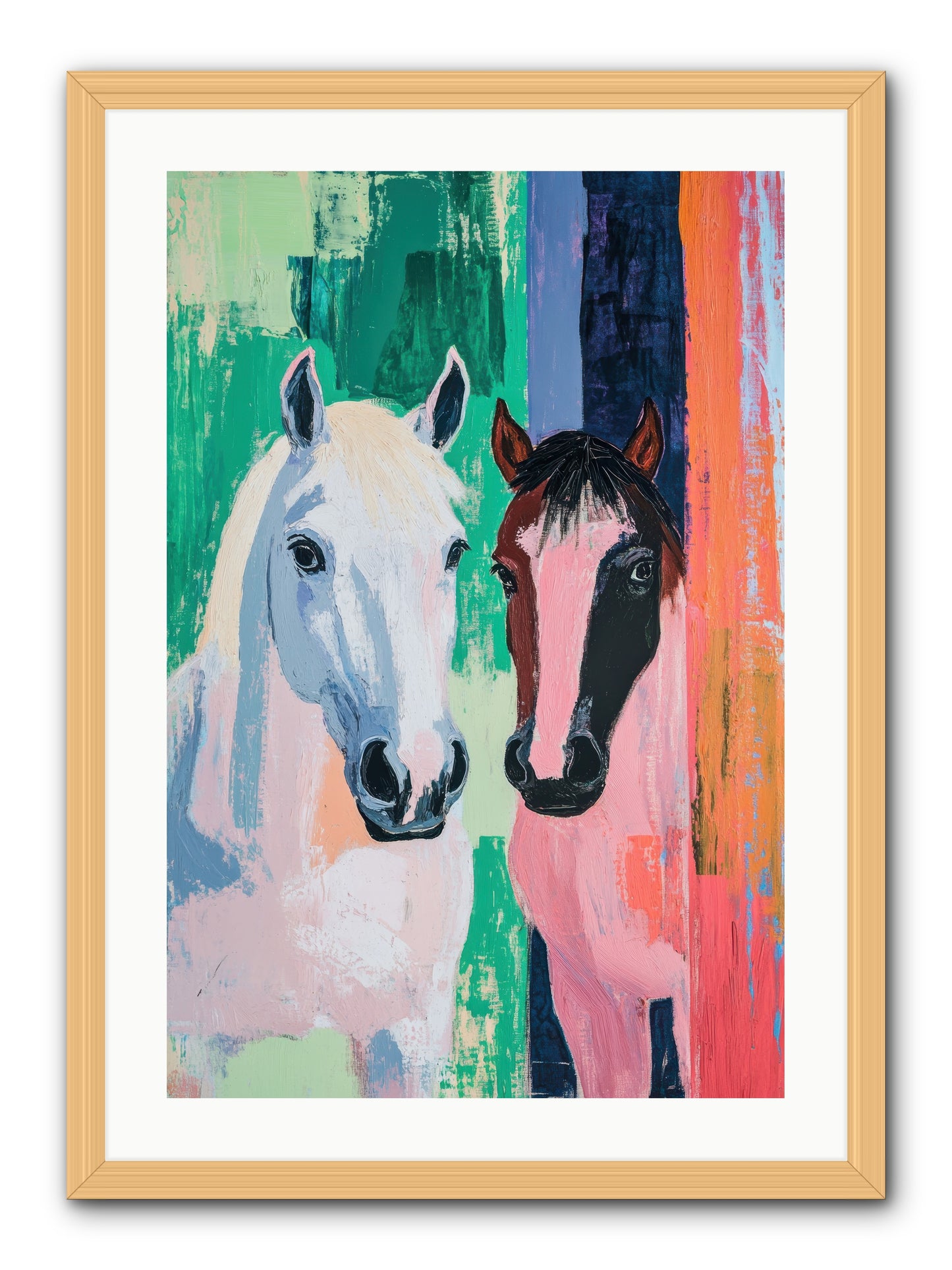 Kindred Spirits -- Framed Print - Natural 20x30