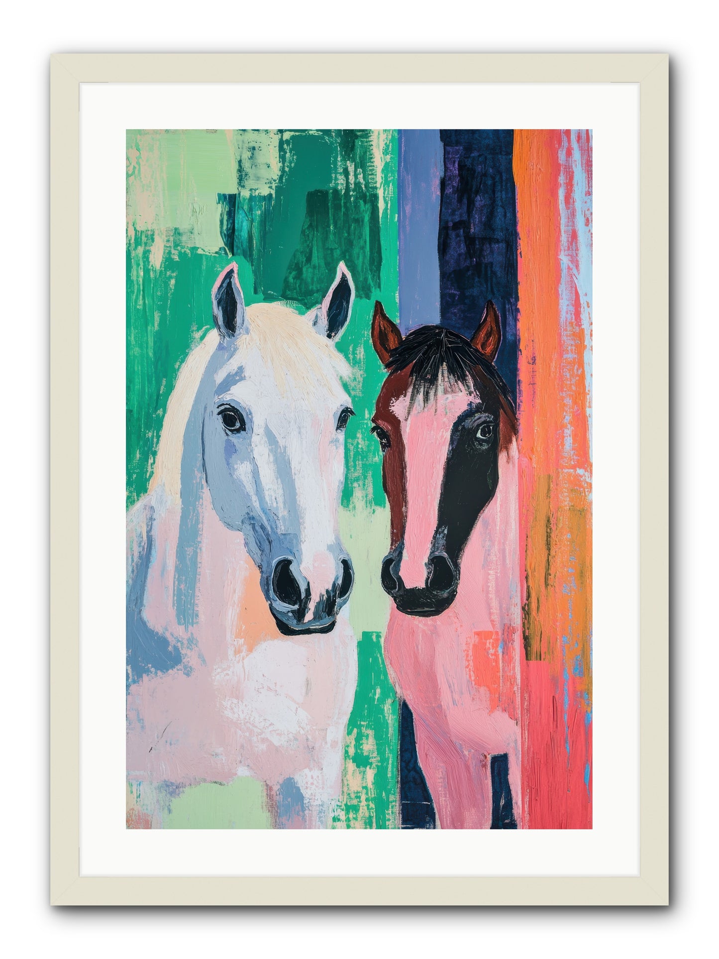 Kindred Spirits -- Framed Print - White 20x30