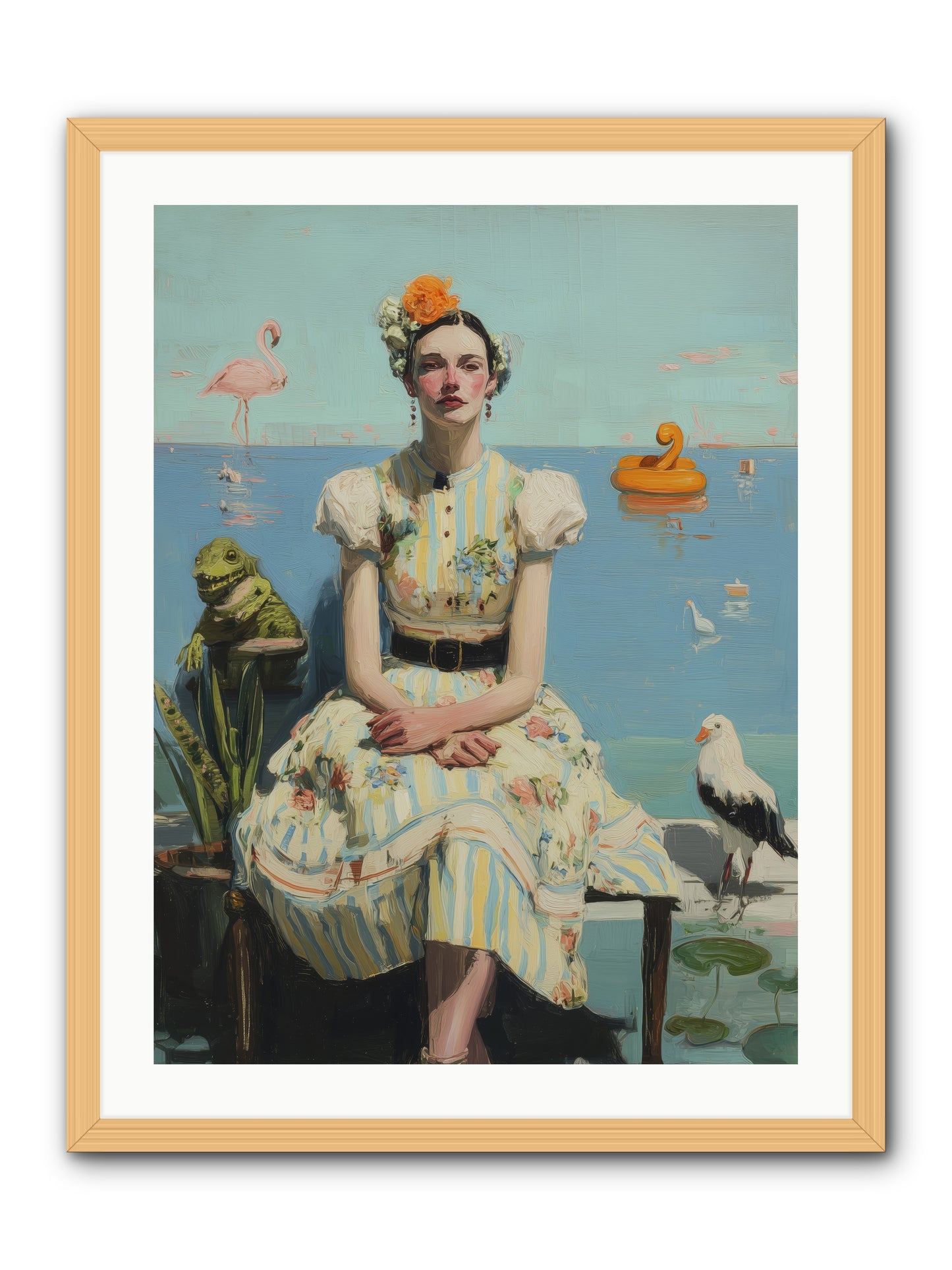 Kindred Spirits -- Framed Print - Natural 24x32