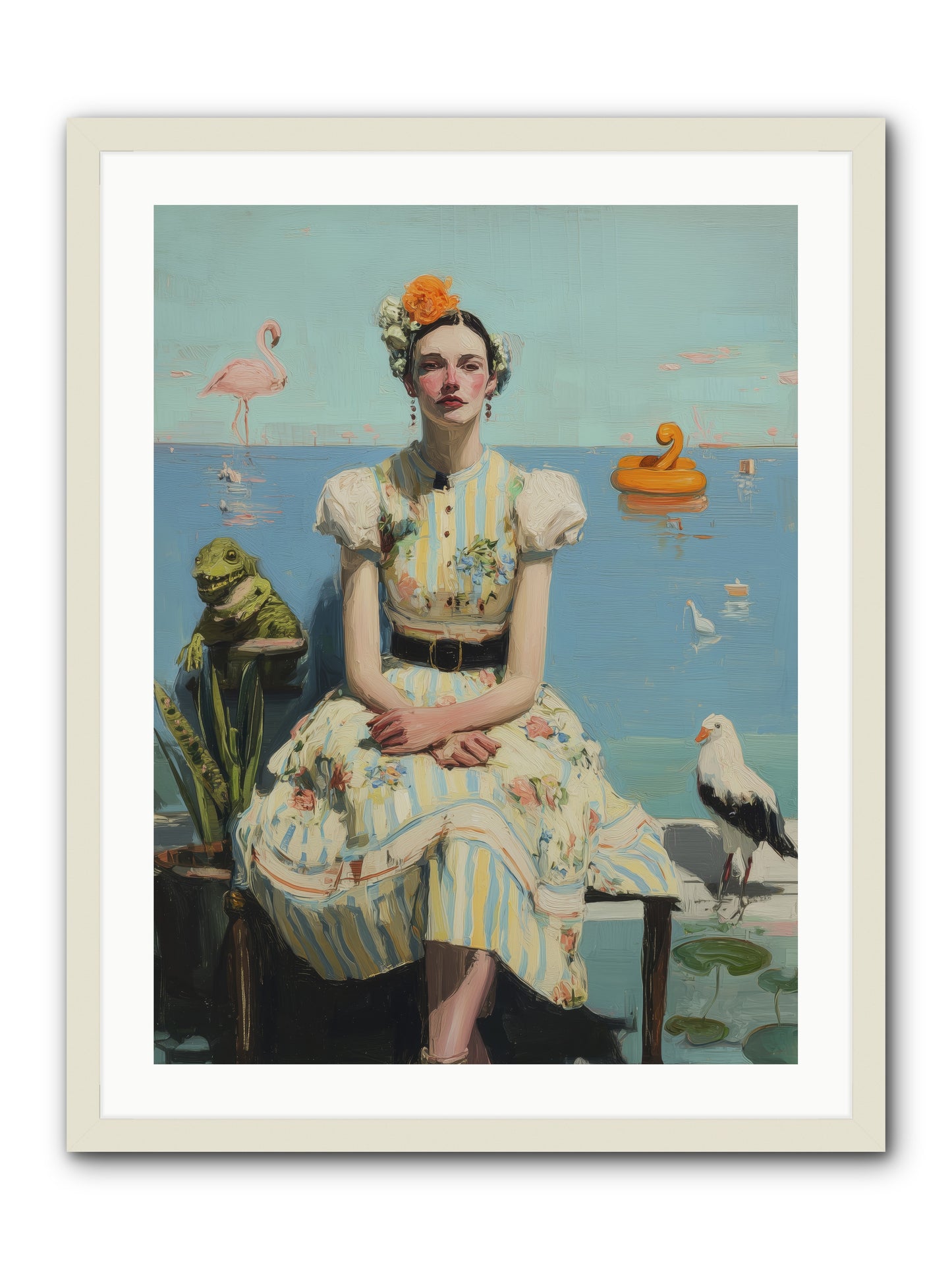 Kindred Spirits -- Framed Print - White 24x32