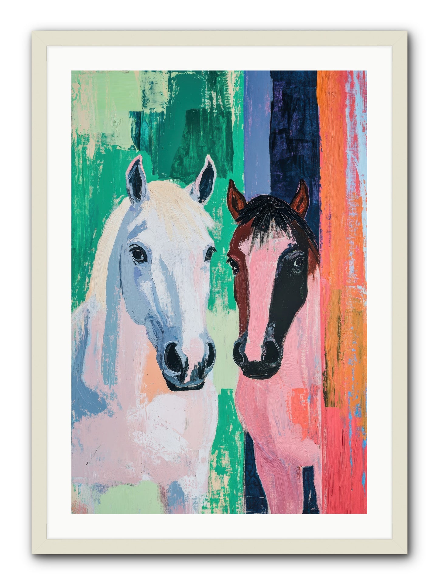 Kindred Spirits -- Framed Print - White 24x36