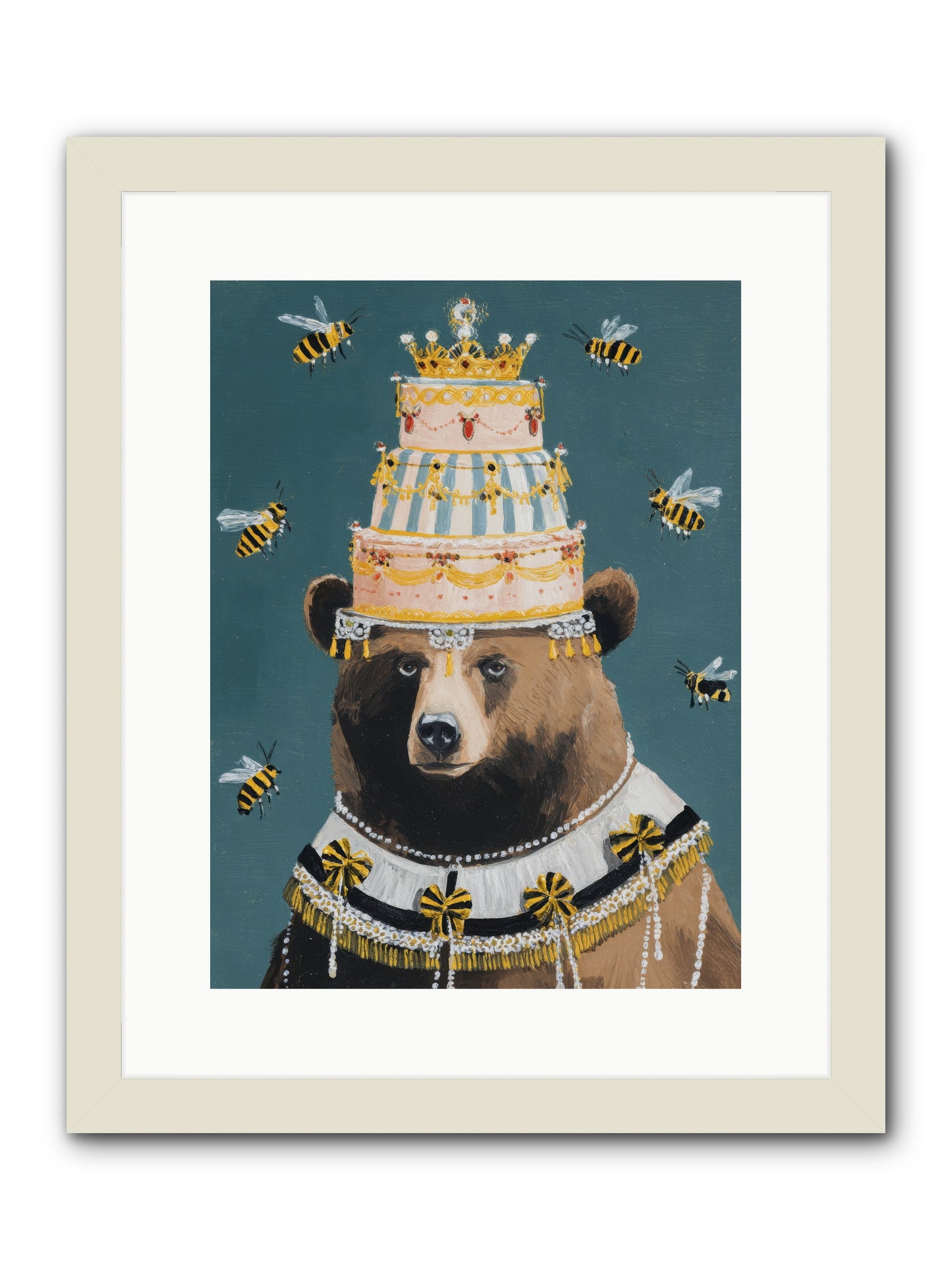 Kissed by Honeyed Time -- Framed Print - White 12x16