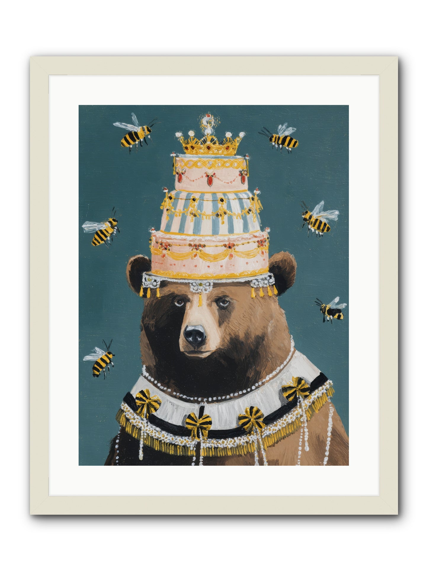 Kissed by Honeyed Time -- Framed Print - White 18x24