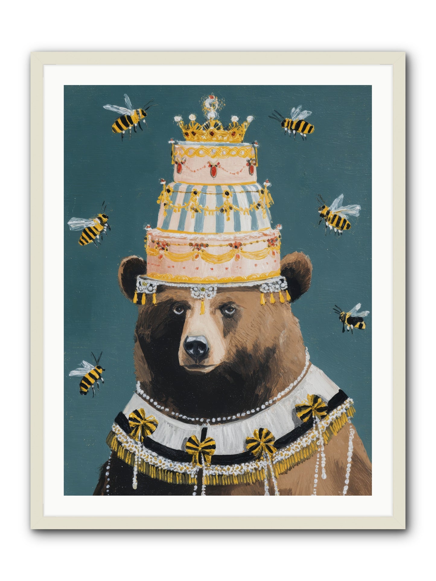 Kissed by Honeyed Time -- Framed Print - White 30x40