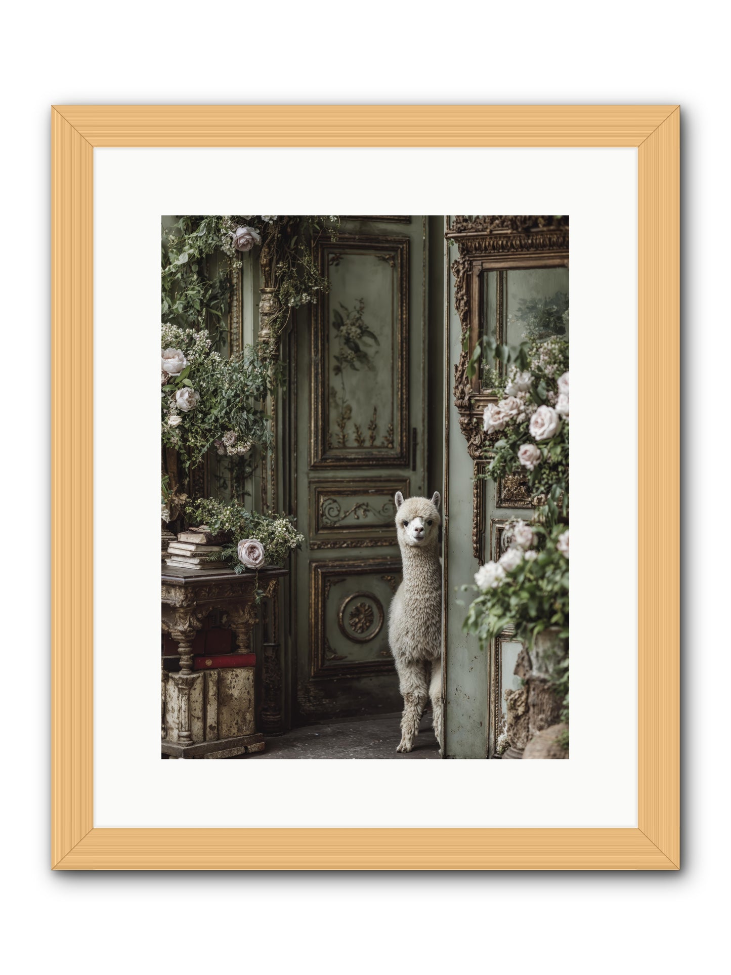 Kissed with stars -- Framed Print - Natural 12x16