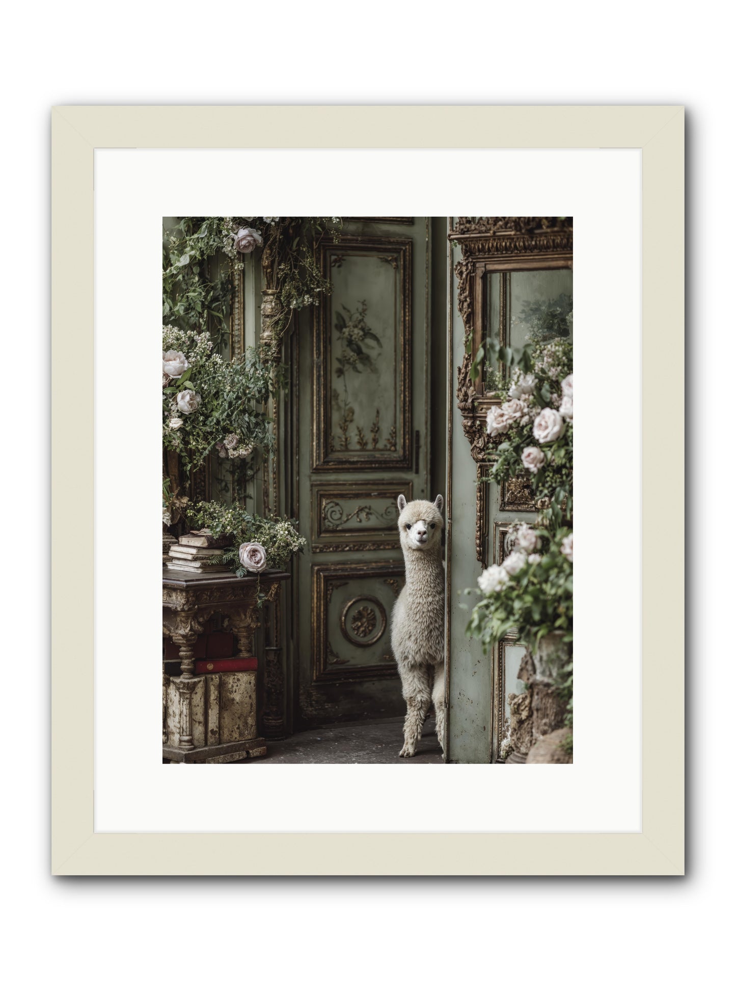 Kissed with stars -- Framed Print - White 12x16